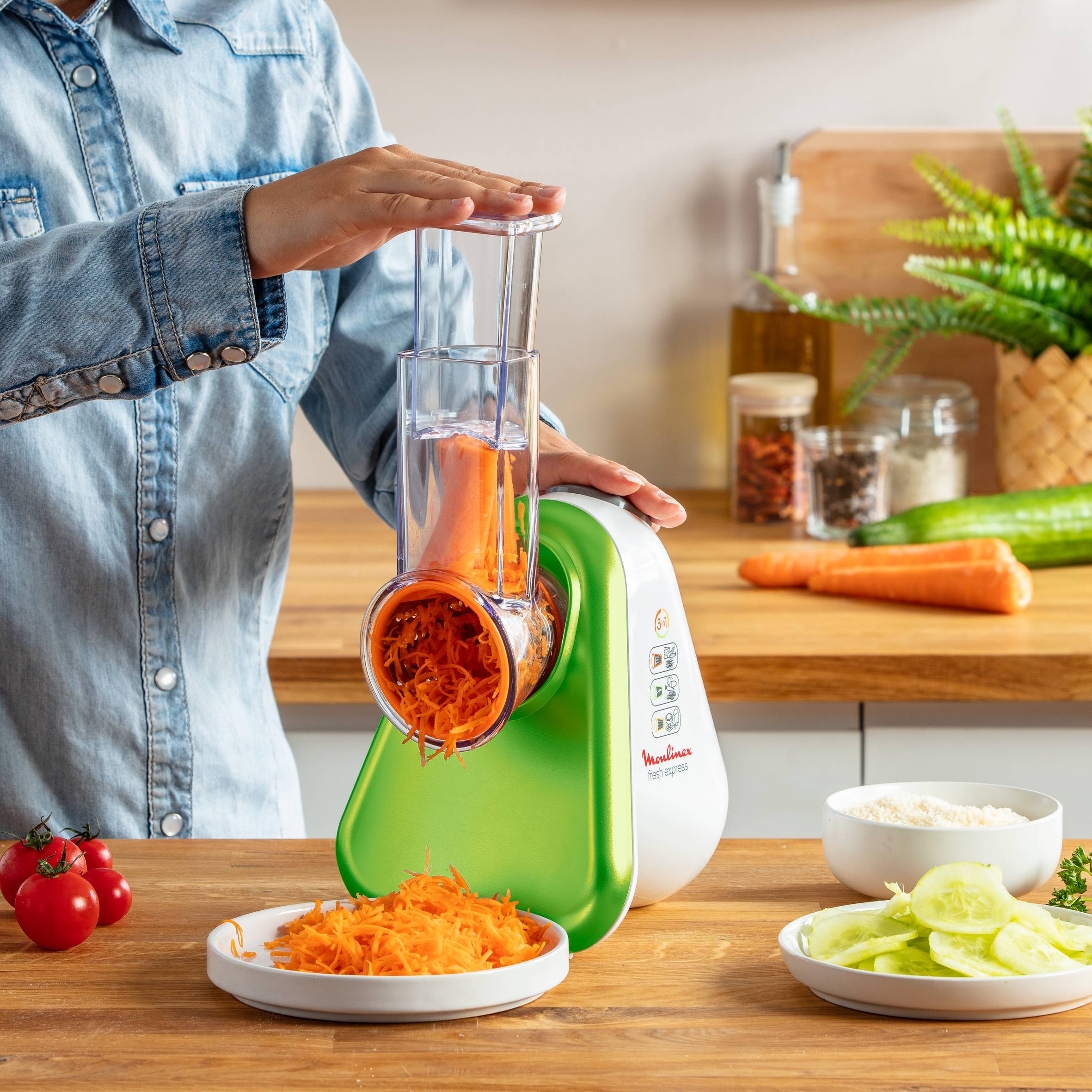 Tritatutto Fresh Express Green 3 coni