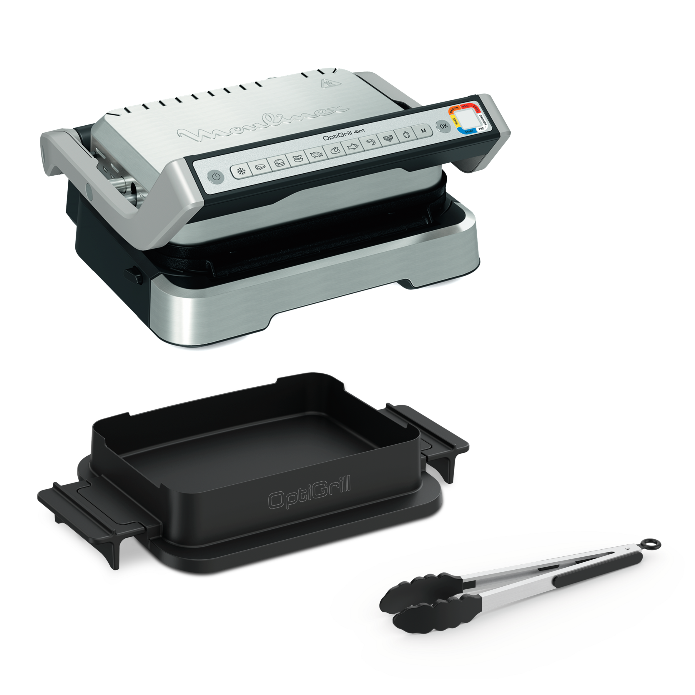 Griglia elettrica intelligente OptiGrill 4in1 + Accessorio pinza