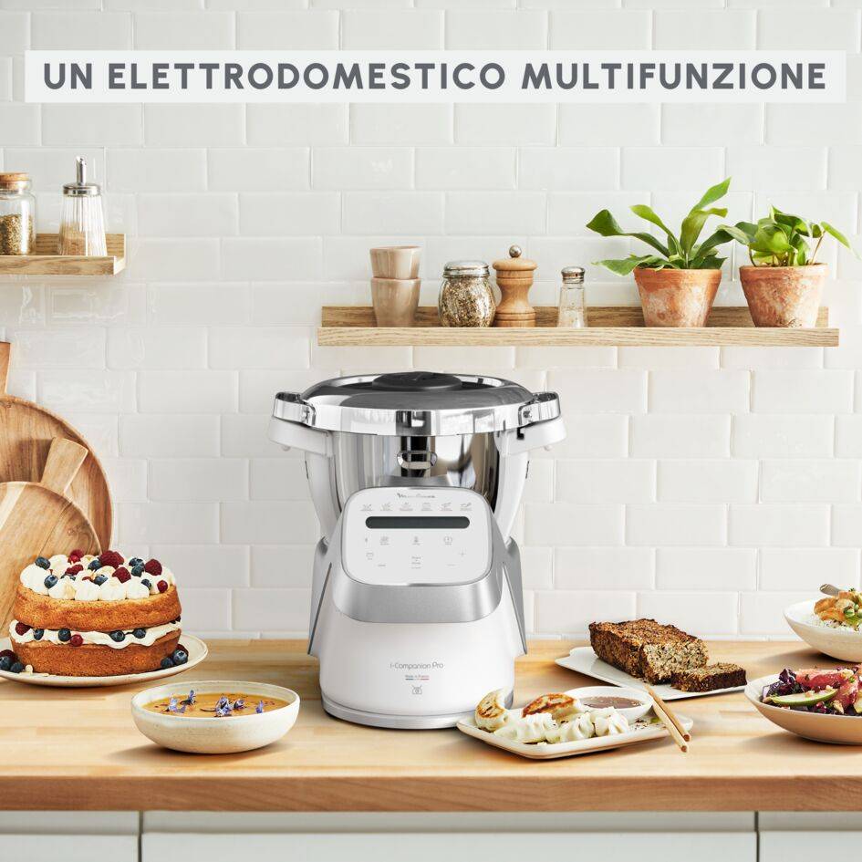 Robot da cucina multifunzione i-Companion Pro, Funzione Cottura, Capacità 3L, Bilancia Integrata