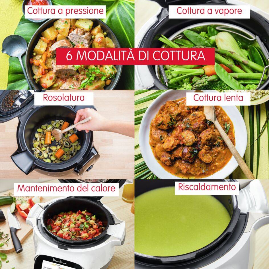 Cookeo+ Midnight Blue, Multicooker a Pressione, Capacità 6L, 6 Modalità di Cottura, 150 Ricette Integrate