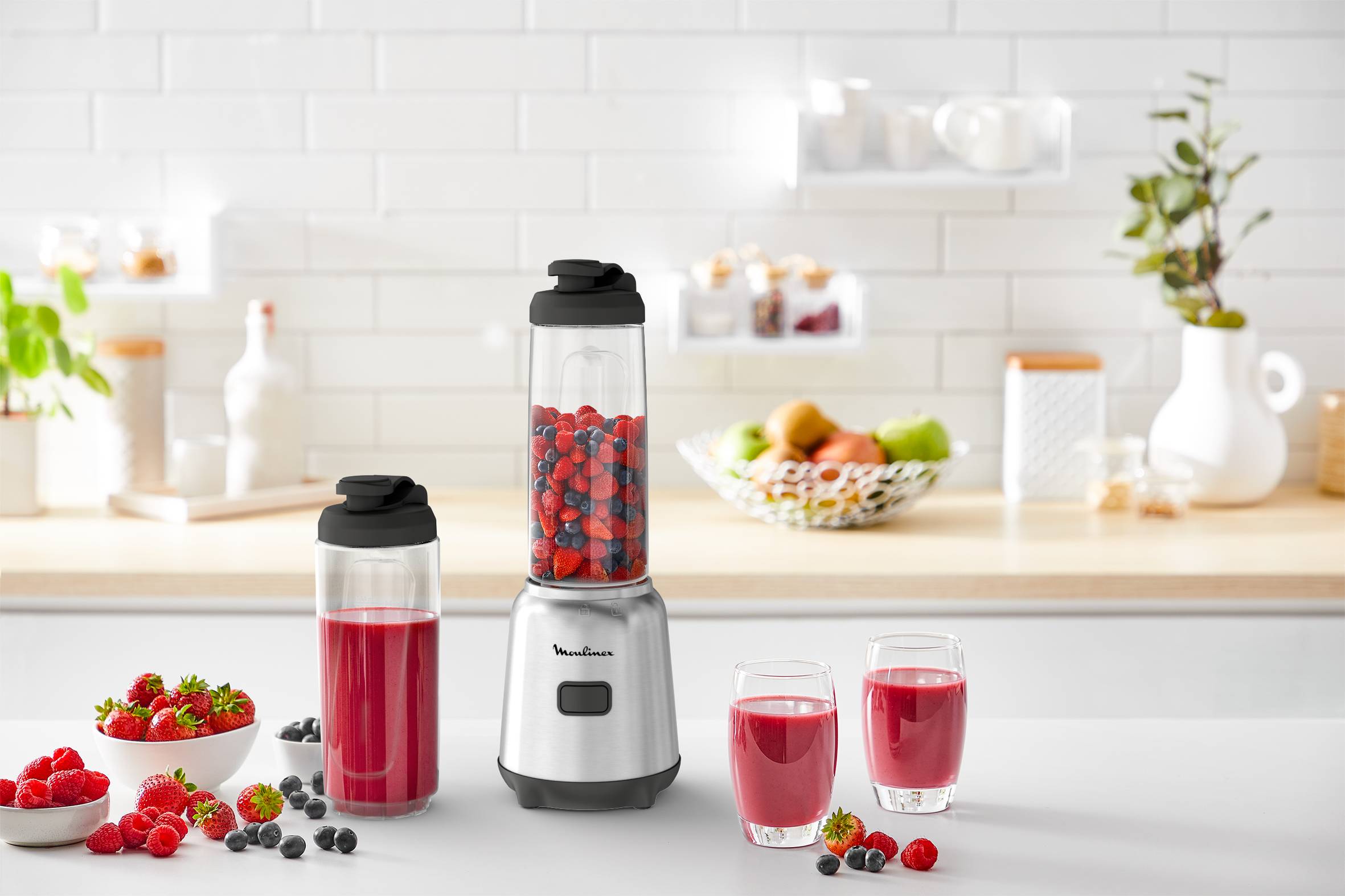 Frullatore Mix&Move con 2 bottiglie da viaggio