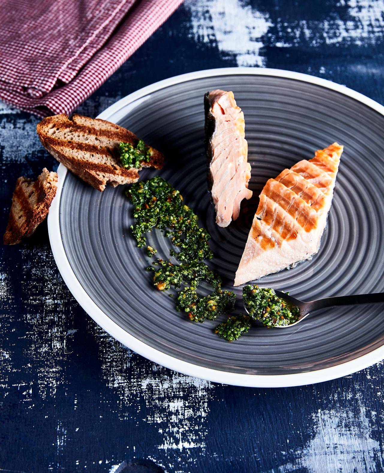 Filetto di salmone con pesto di rucola - Ricette undefined | Moulinex