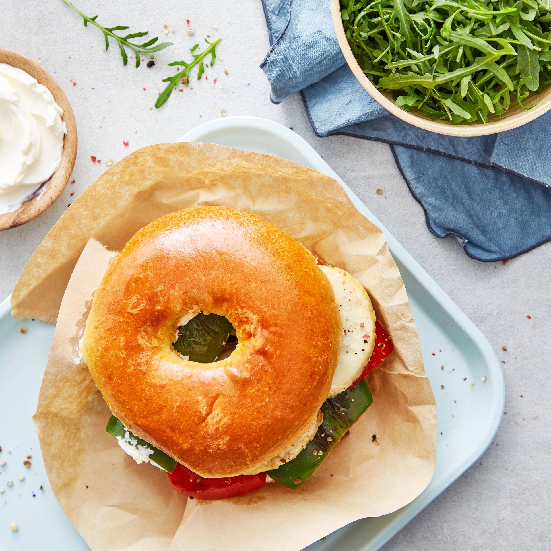 Bagel vegetariani - Ricette EASY FRY & GRILL 2 in 1 DIGITAL | Moulinex