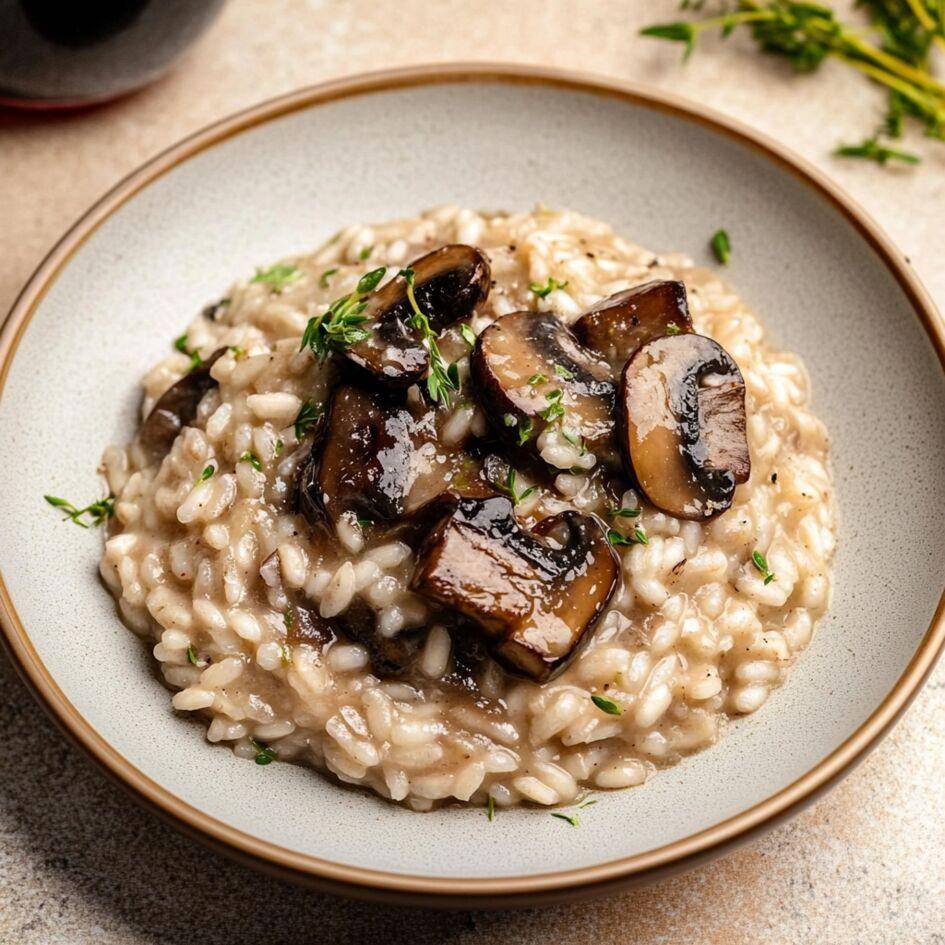 Risotto al vino rosso e funghi Portobello - Ricette Cookeo Infinity Autostir | Moulinex
