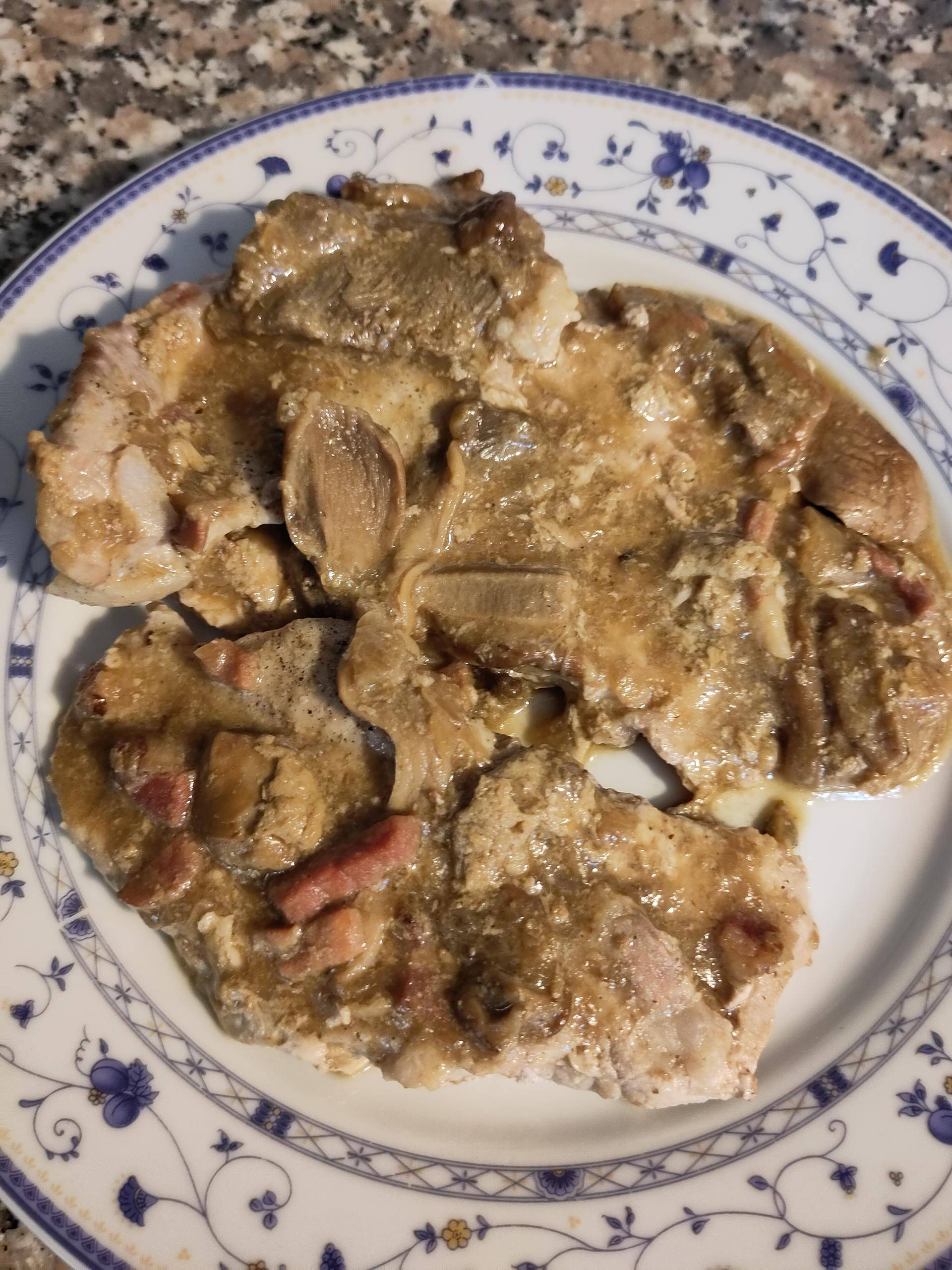 Lonza di maiale a fette con funghi porcini e speck - Ricette Companion Connect XL | Moulinex