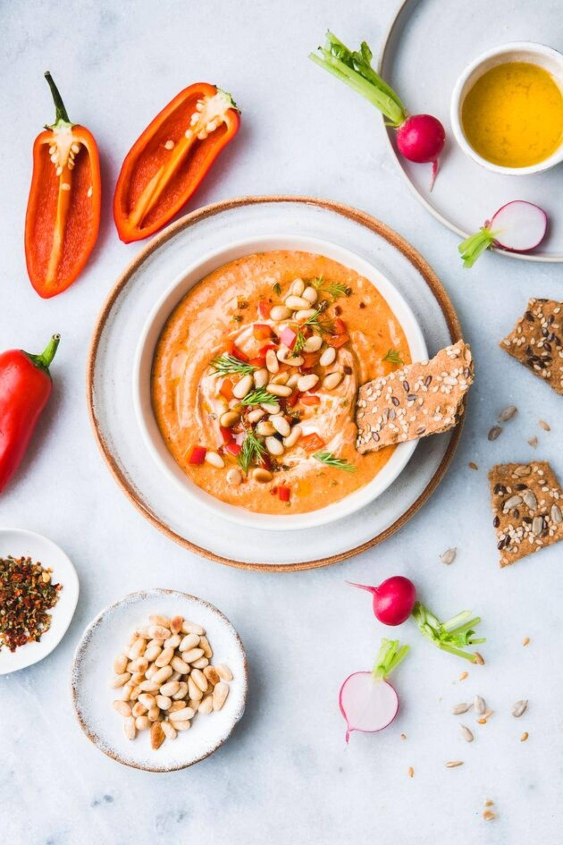 Crema di peperoni rossi arrosto e feta - Ricette Blendforce Cook | Moulinex