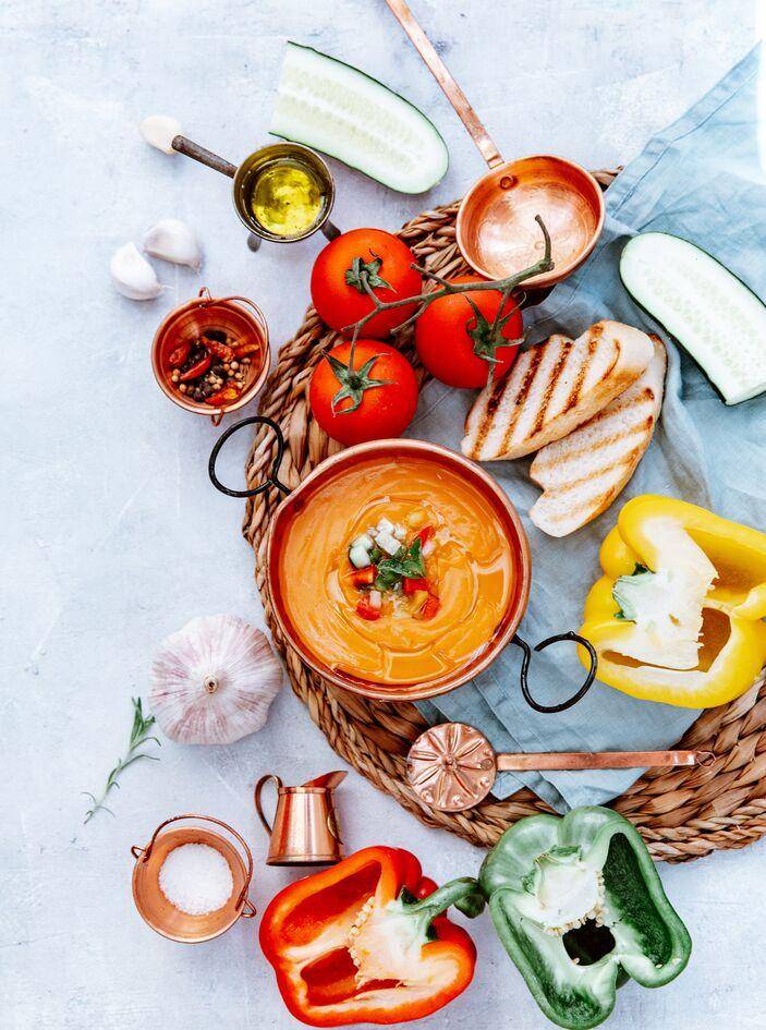 Gazpacho di pomodori e peperoni - Ricette Perfectmix + | Moulinex