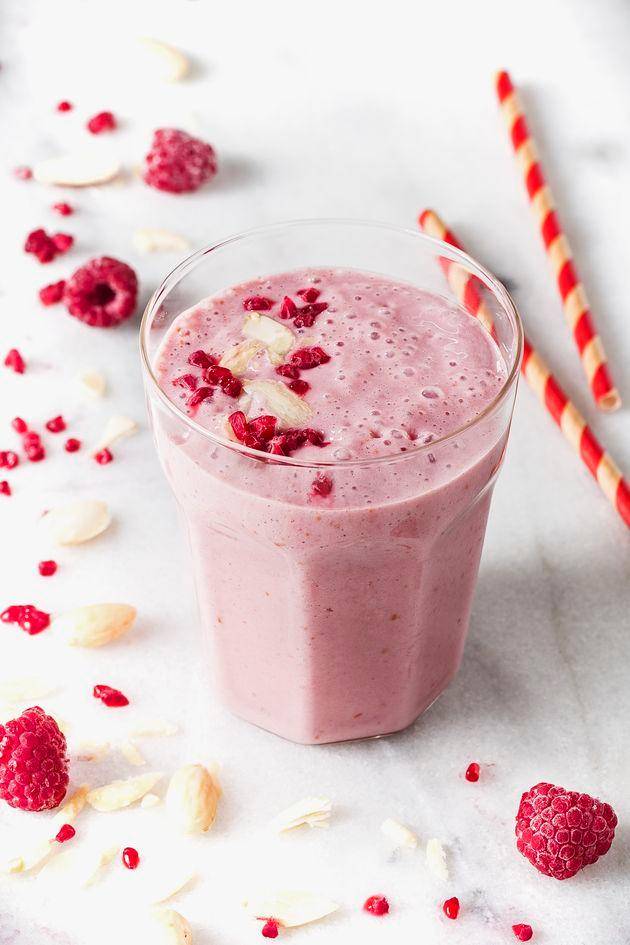 *Healthy raspberry and almond milkshake - Ricette Blend up | Moulinex