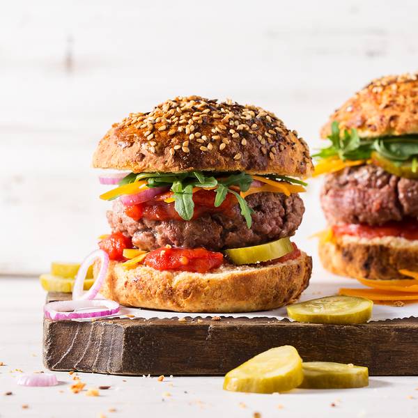 Hamburger di manzo con ketchup fatto in casa - Ricette Kitchen Coach | Moulinex