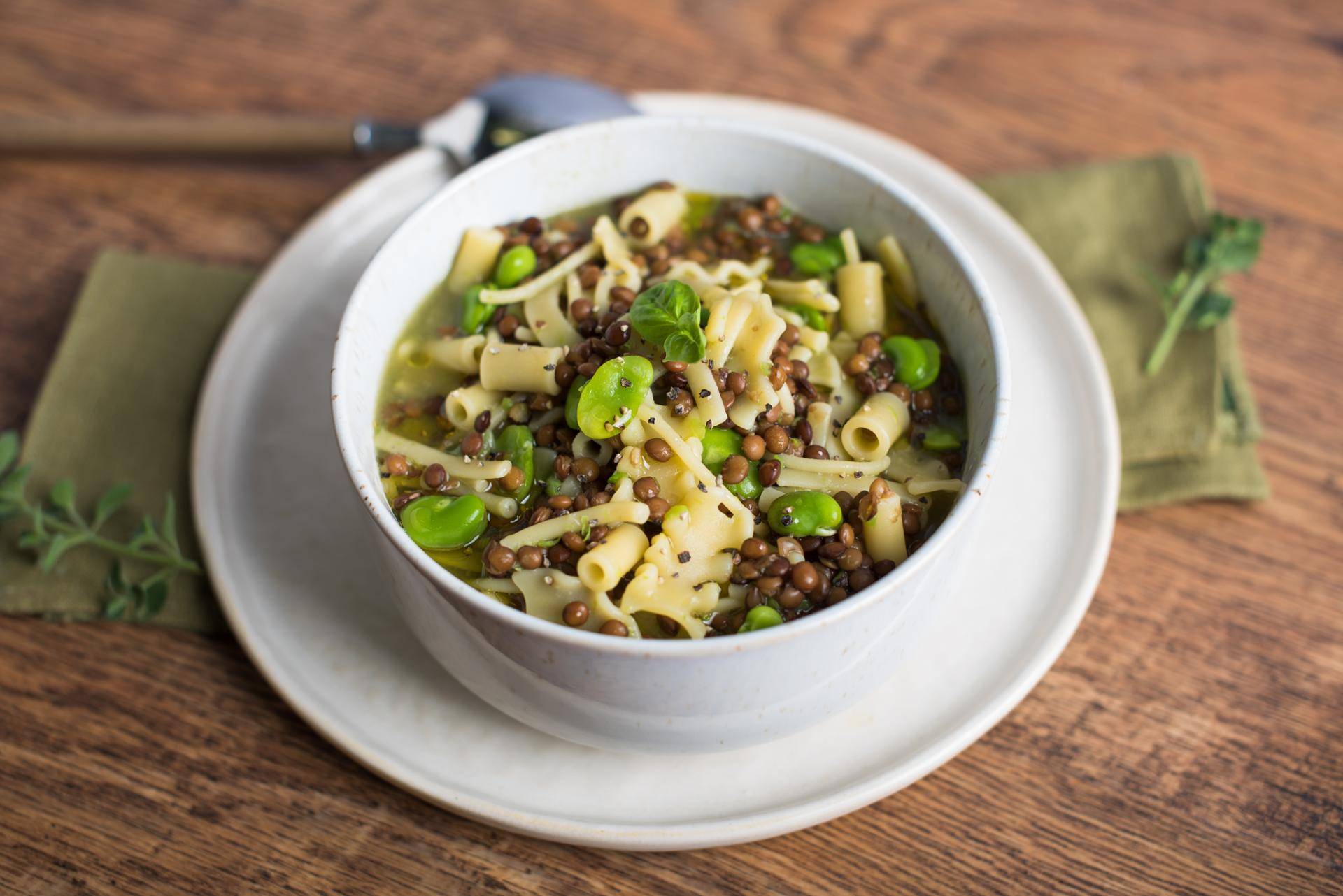 Pasta con lenticchie e fave - Ricette Companion | Moulinex