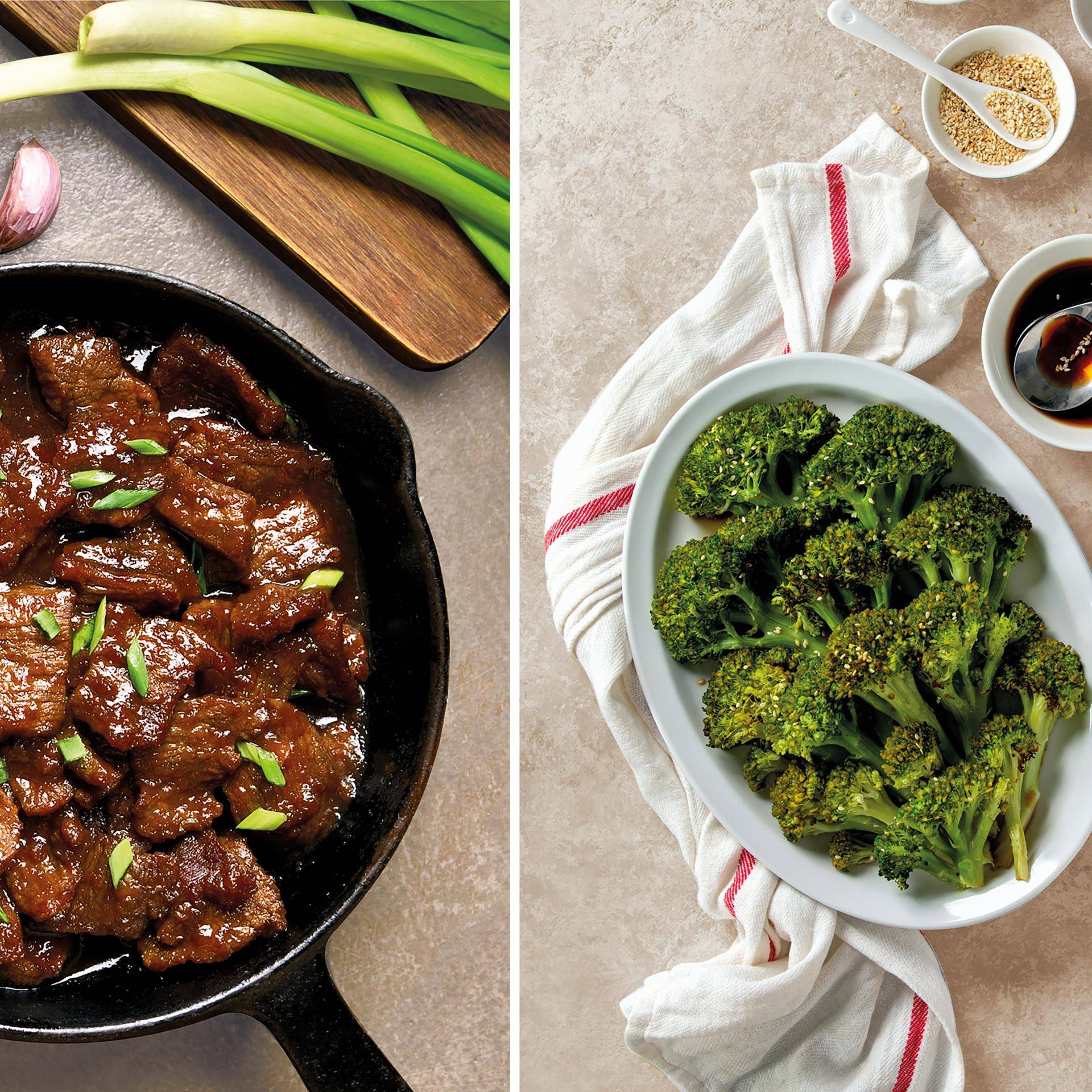 Bavetta alla salsa di soia con broccoli al sesamo - Ricette Dual EasyFry&Grill | Moulinex