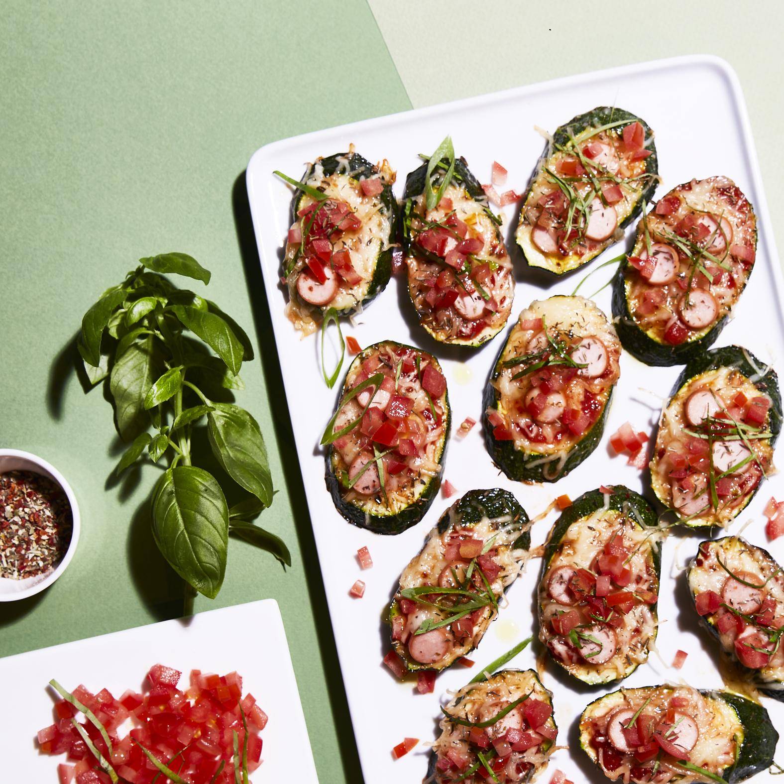 Mini pizze con zucchine - Ricette OptiGrill 2in1 | Moulinex