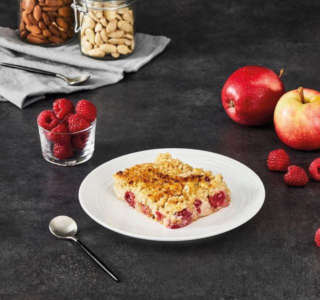 Crumble di mele e lamponi - Ricette OptiGrill + | Moulinex