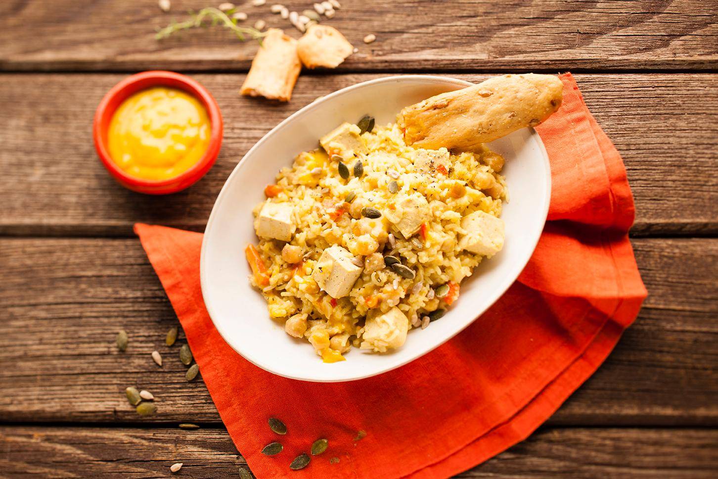 Riso al curry, ceci e tofu - Ricette Cookeo | Moulinex