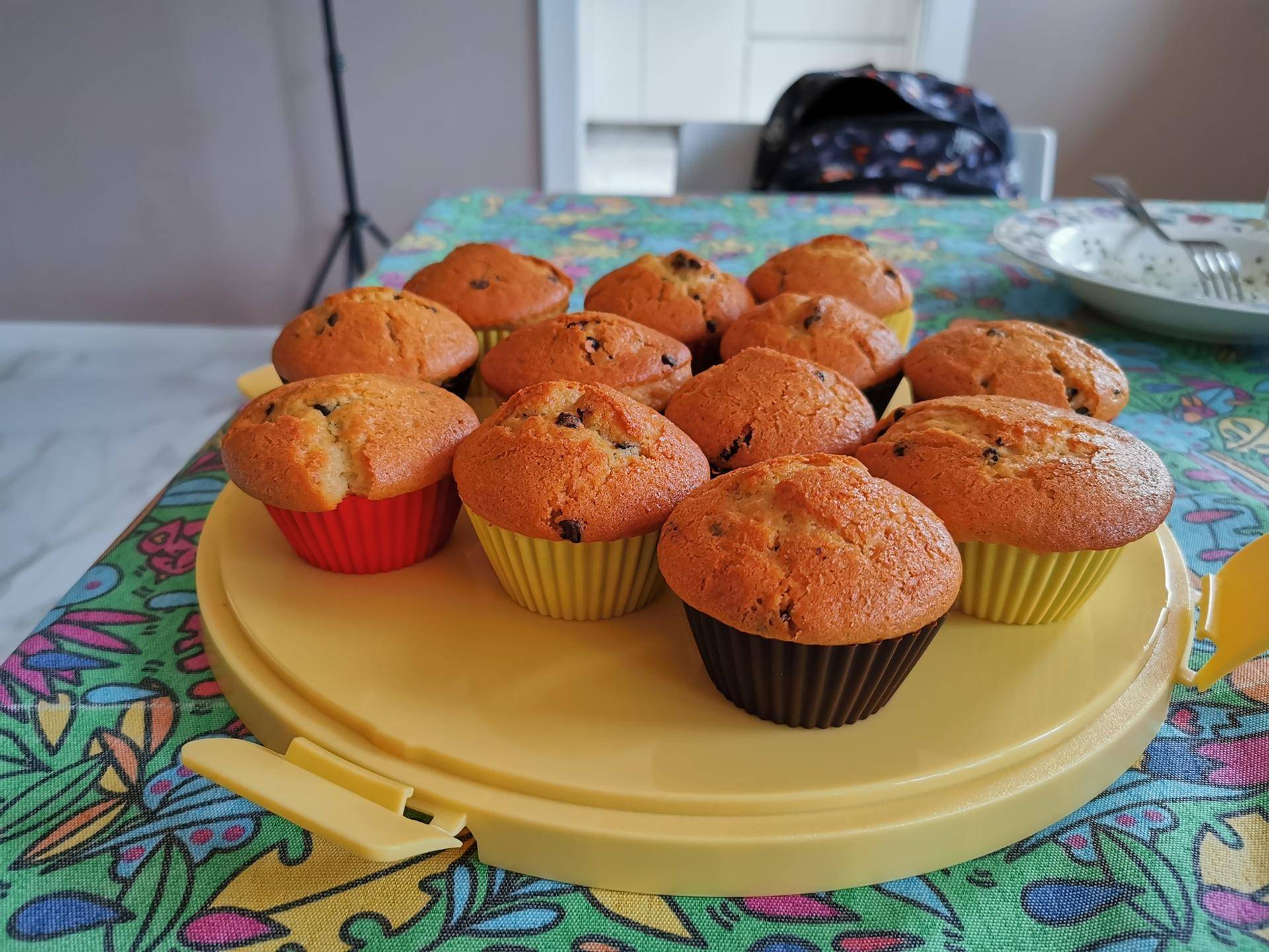 Muffin con gocce al cioccolato e cuor di Nutella - Ricette Companion XL | Moulinex