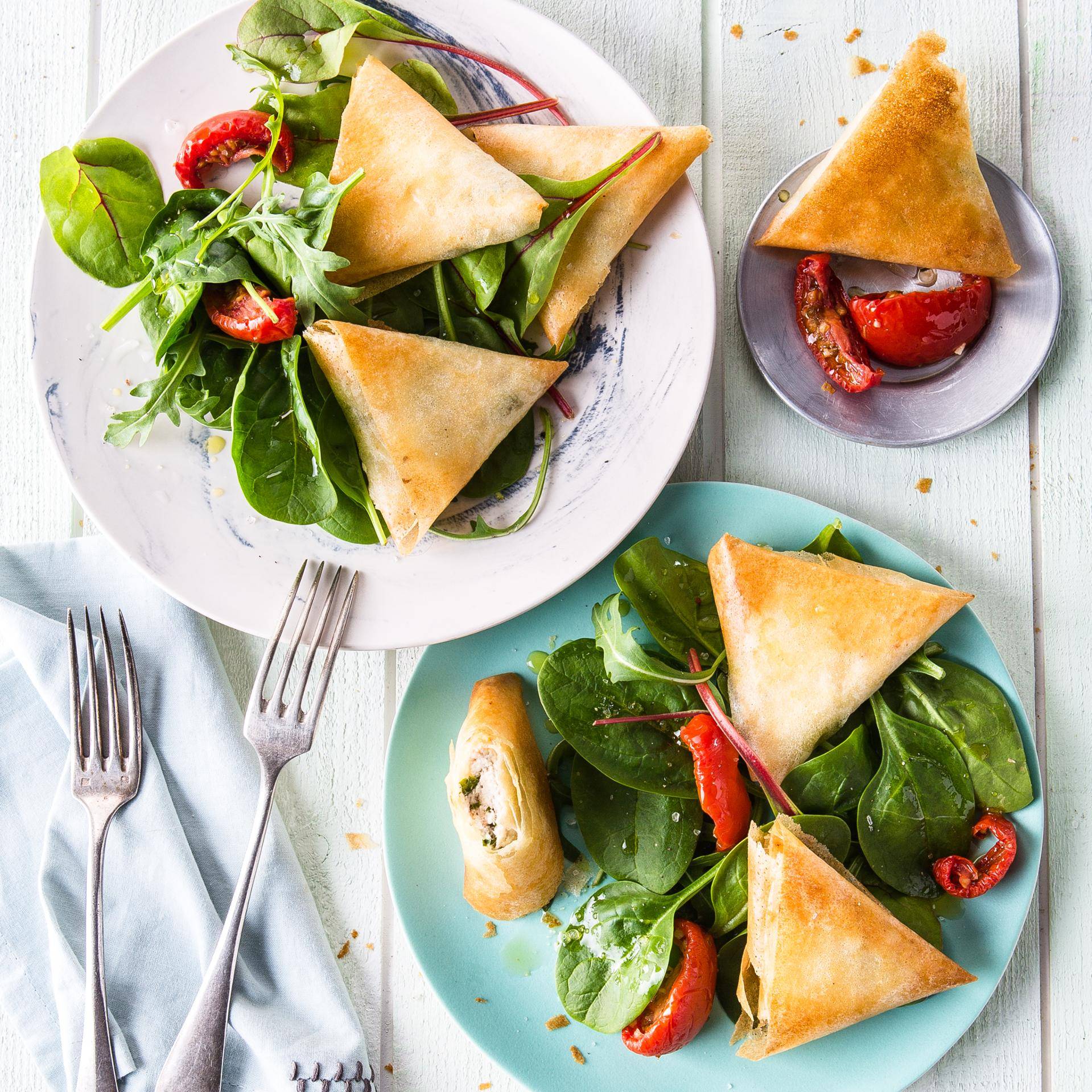Samosa con mozzarella e pomodori cieliegini - Ricette Multifunction Airfryer Oven Digital | Moulinex