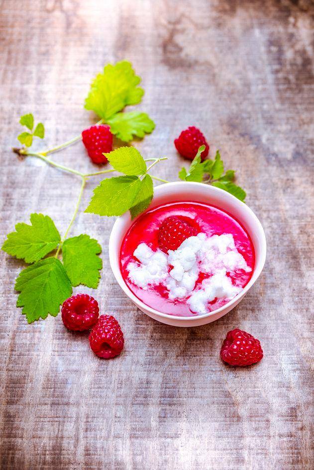 Zuppa fredda di lamponi e granita al latte di mandorla - Ricette Perfectmix + | Moulinex