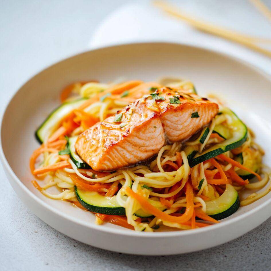 Salmone teriyaki e noodles con verdure - Ricette Cookeo Infinity 17in1 | Moulinex