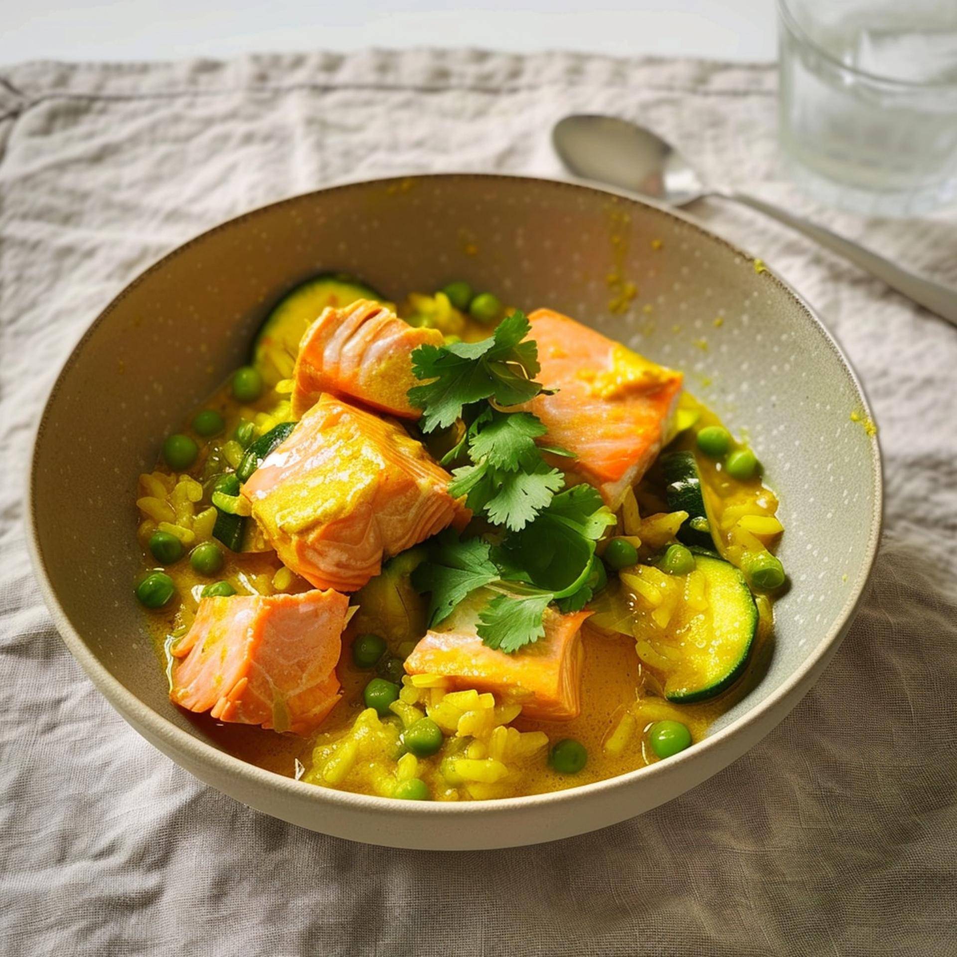 Pentola unica con salmone, zucchine e riso - Ricette Cookeo | Moulinex