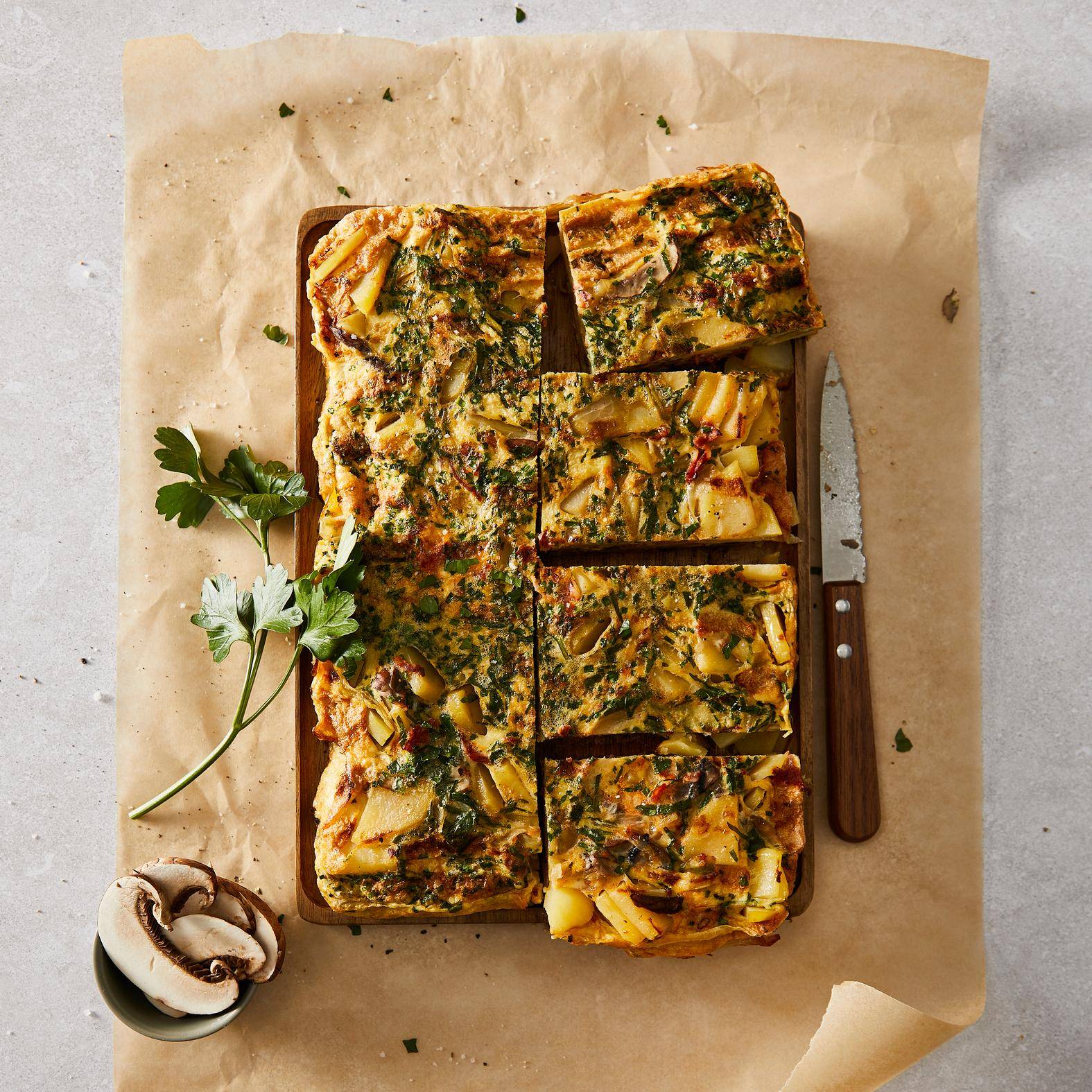 Omelette alla spagnola con patate e chorizo - Ricette OptiGrill 2in1 | Moulinex