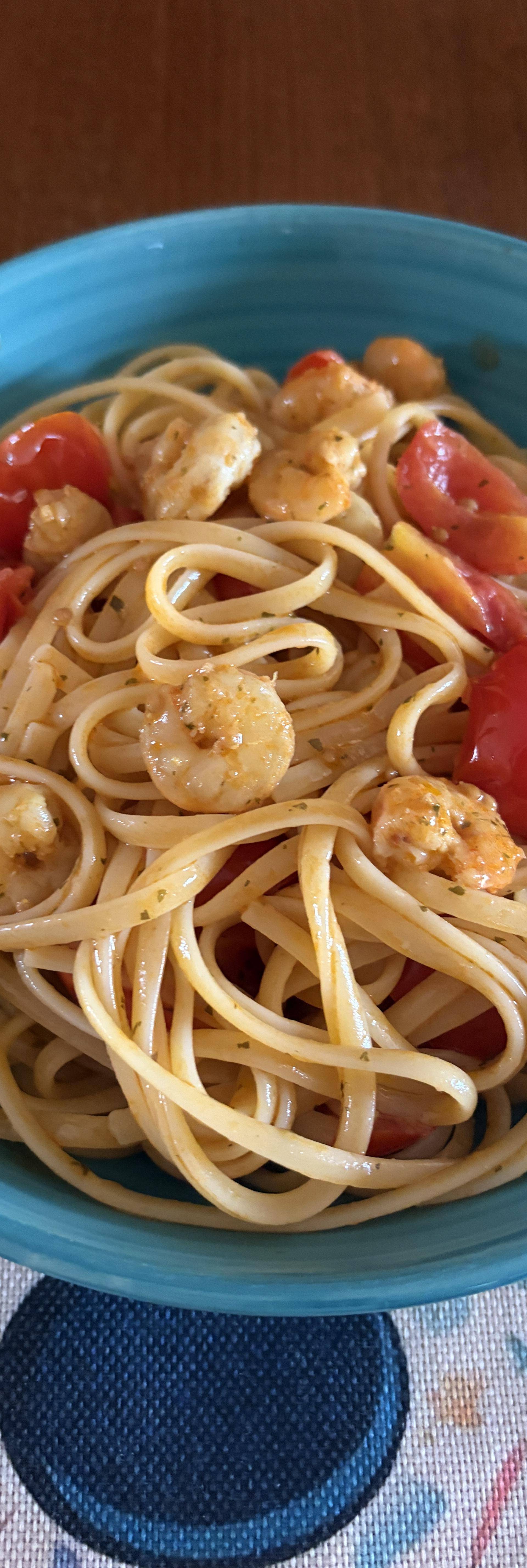 Linguine gamberi e pachino - Ricette Companion Connect XL | Moulinex