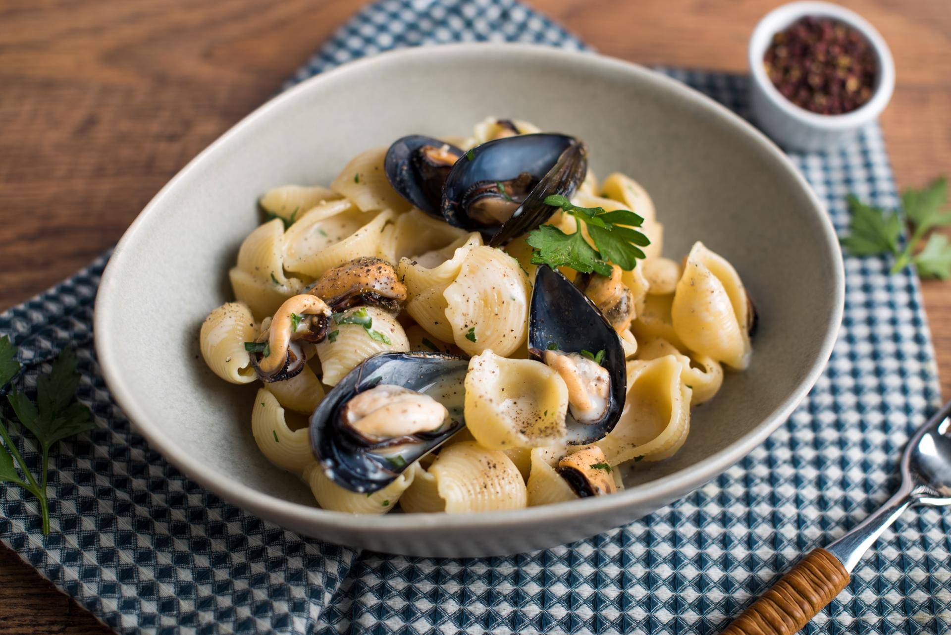 Conchiglioni alle cozze e latte - Ricette Cookeo | Moulinex