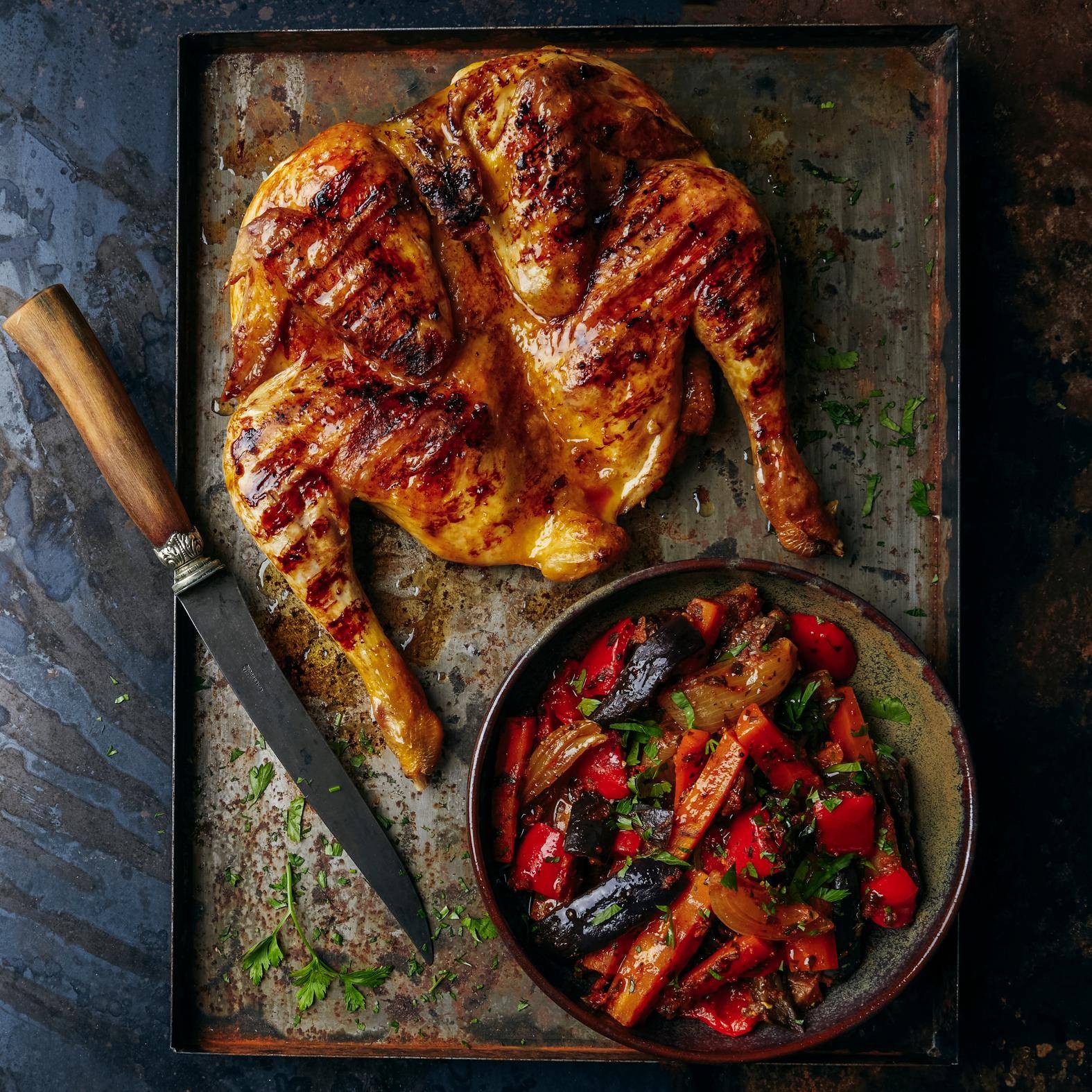 Tabaka di pollo e verdure alla georgiana - Ricette OptiGrill 4in1 | Moulinex