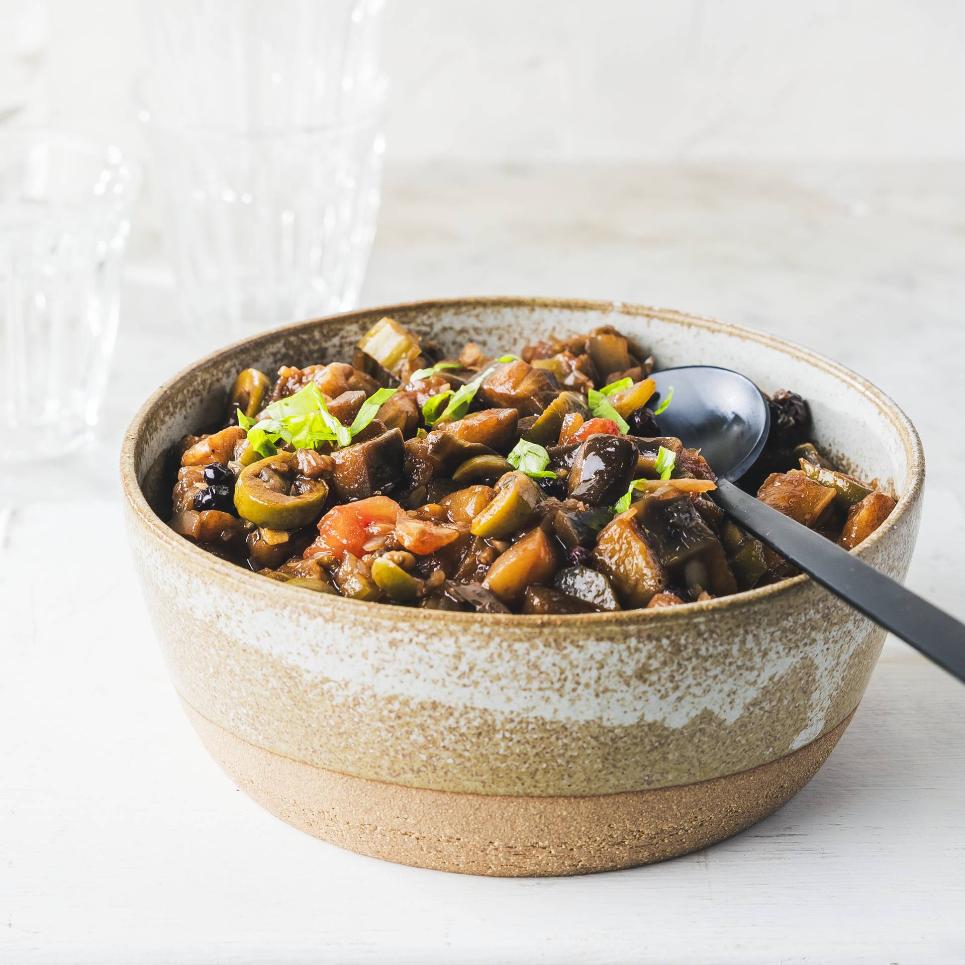 Caponata siciliana con uva sultanina - Ricette Cookeo 9in1 | Moulinex