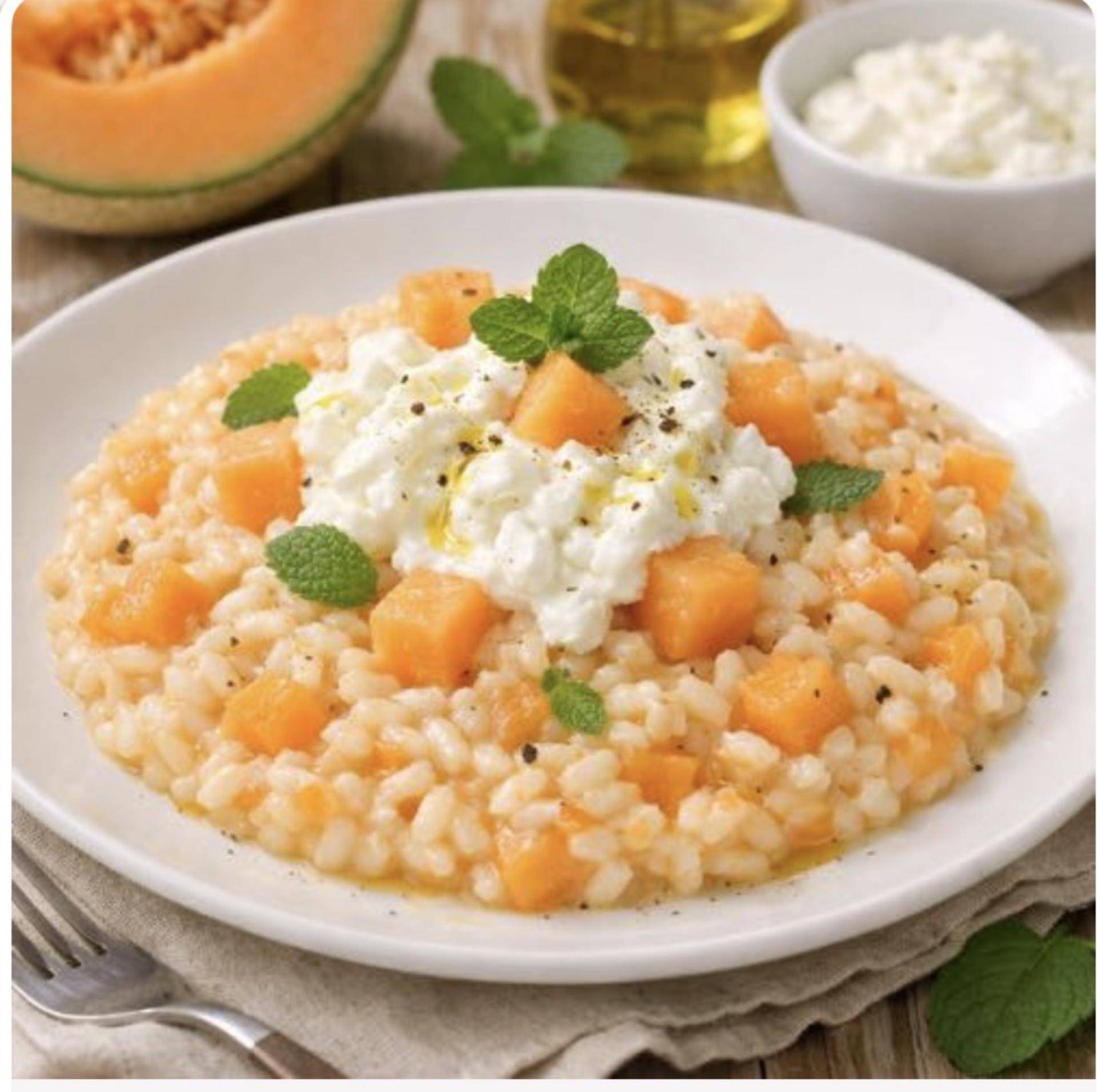 Risotto melone e stracciatella - Ricette Companion Connect | Moulinex