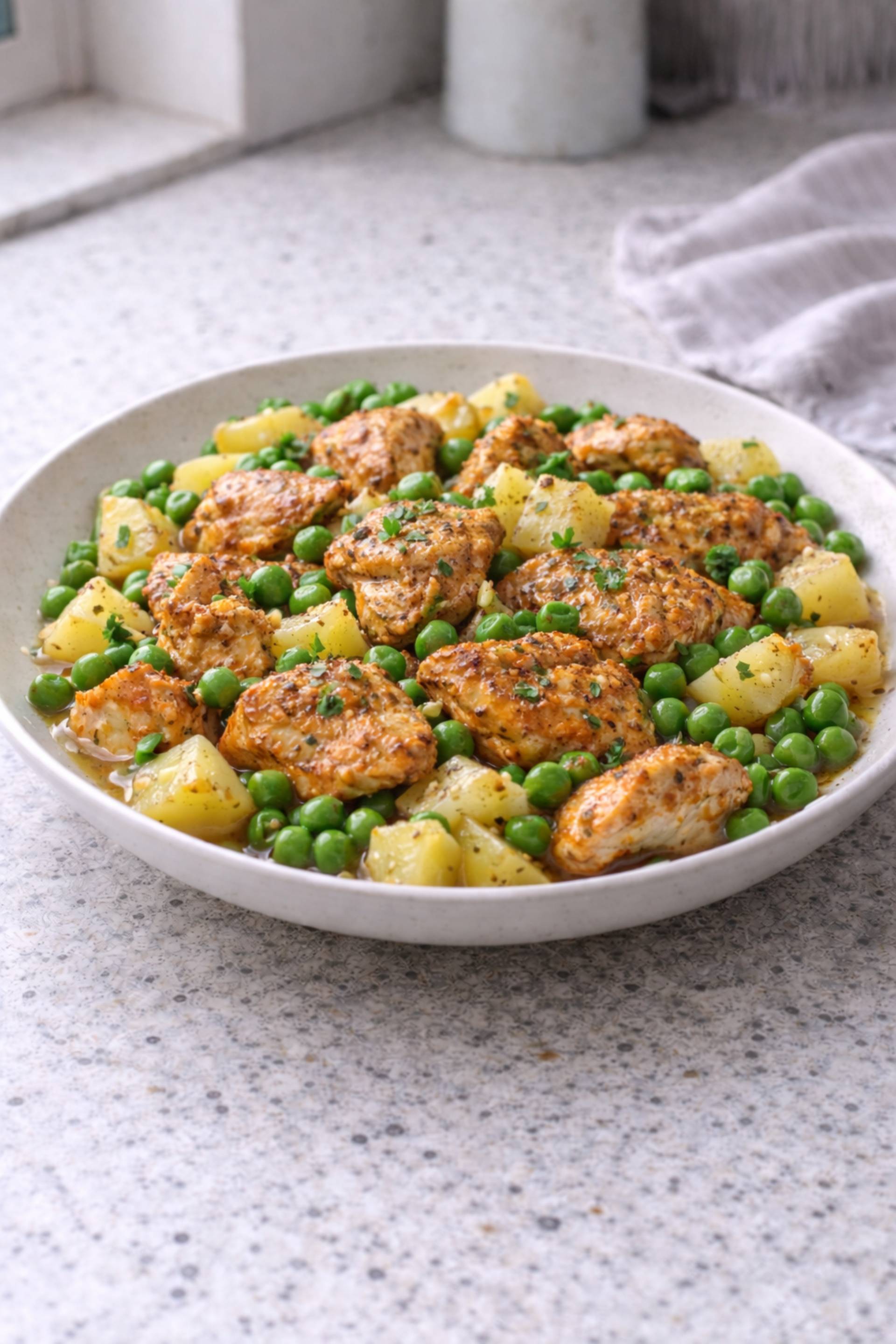 TACCHINO SPEZIATO AL VAROMA CON PISELLI E PATATE - Ricette Companion Connect XL | Moulinex