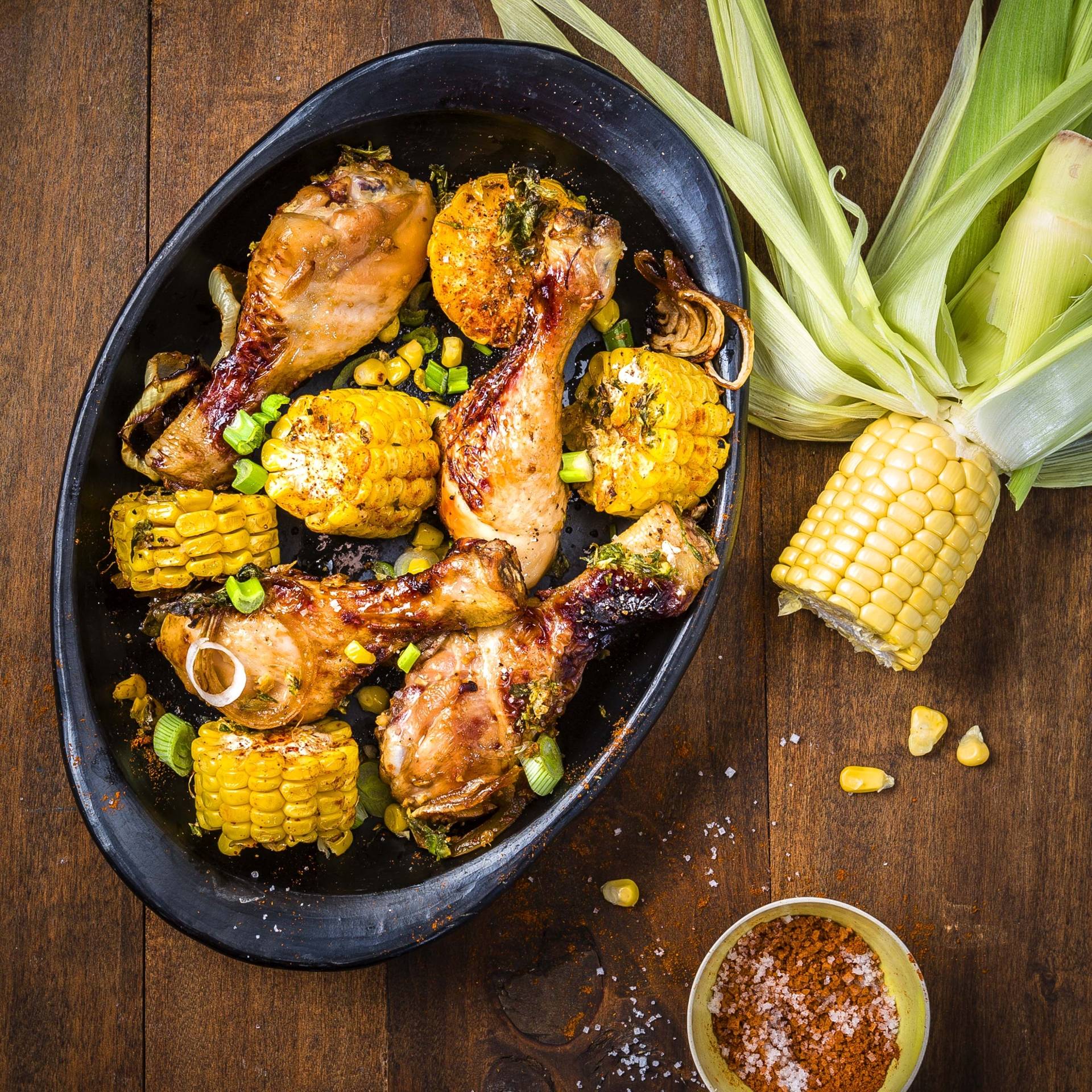 Cosce di pollo caramellate con zenzero e mais tostato - Ricette EASY FRY & GRILL 2 in 1 XXL | Moulinex