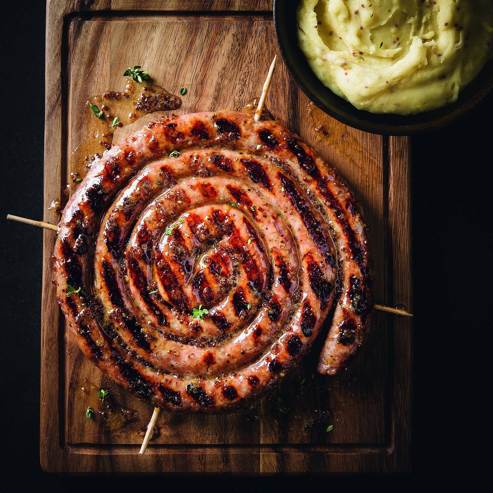 Salsiccia alla griglia con senape - Ricette OptiGrill 4in1 XL | Moulinex