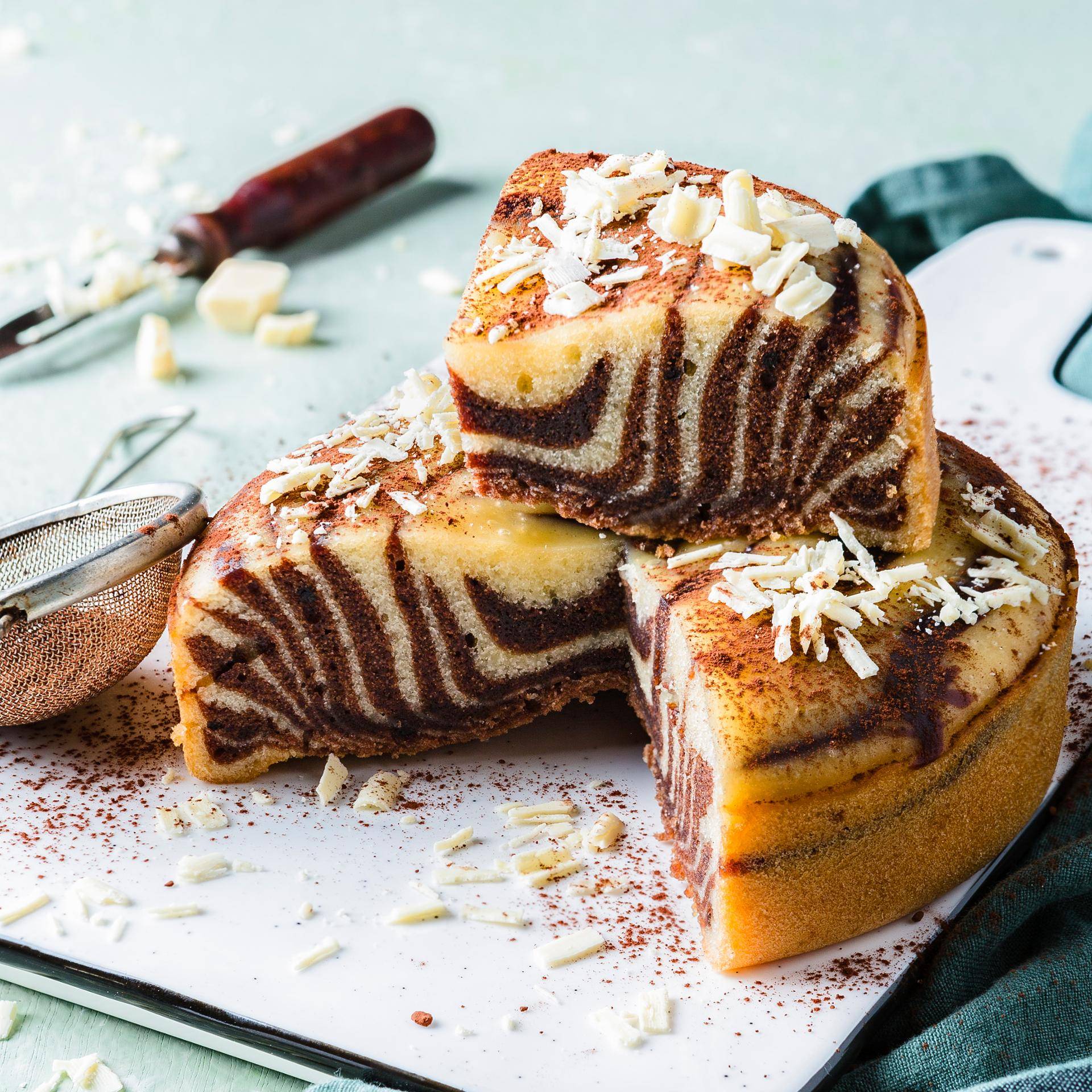 Torta zebrata alla vaniglia e cioccolato - Ricette Multifunction Airfryer Oven Digital | Moulinex