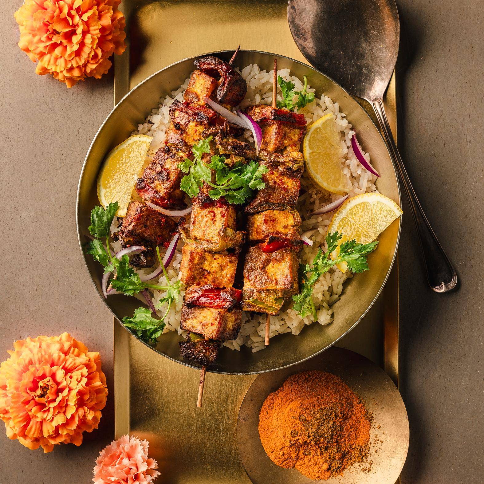 Spiedini di tofu in stile Tikka Masala - Ricette EASY FRY & GRILL 2 in 1 MECHANICAL | Moulinex