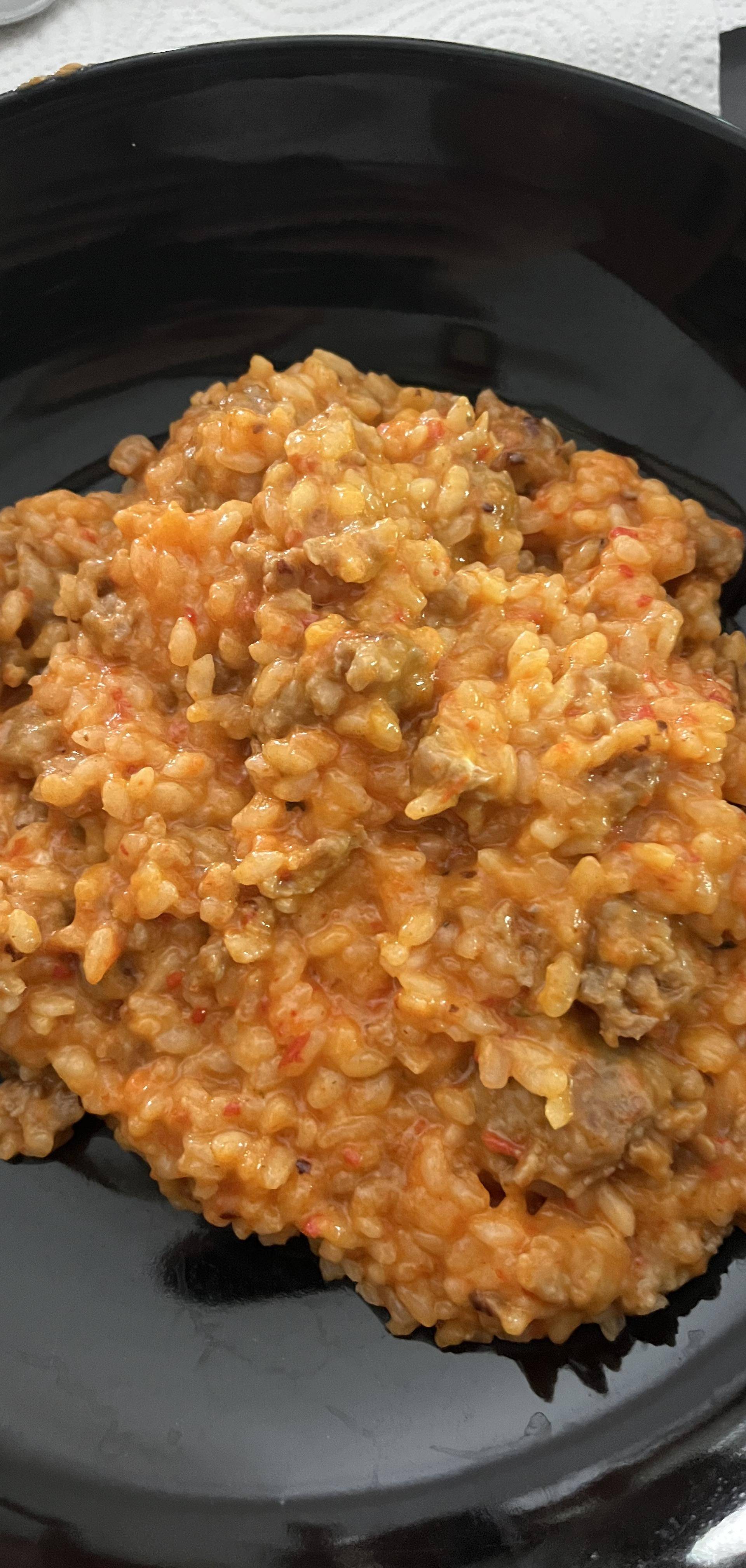 Risotto alla crema di peperoni con salsiccia - Ricette Companion | Moulinex