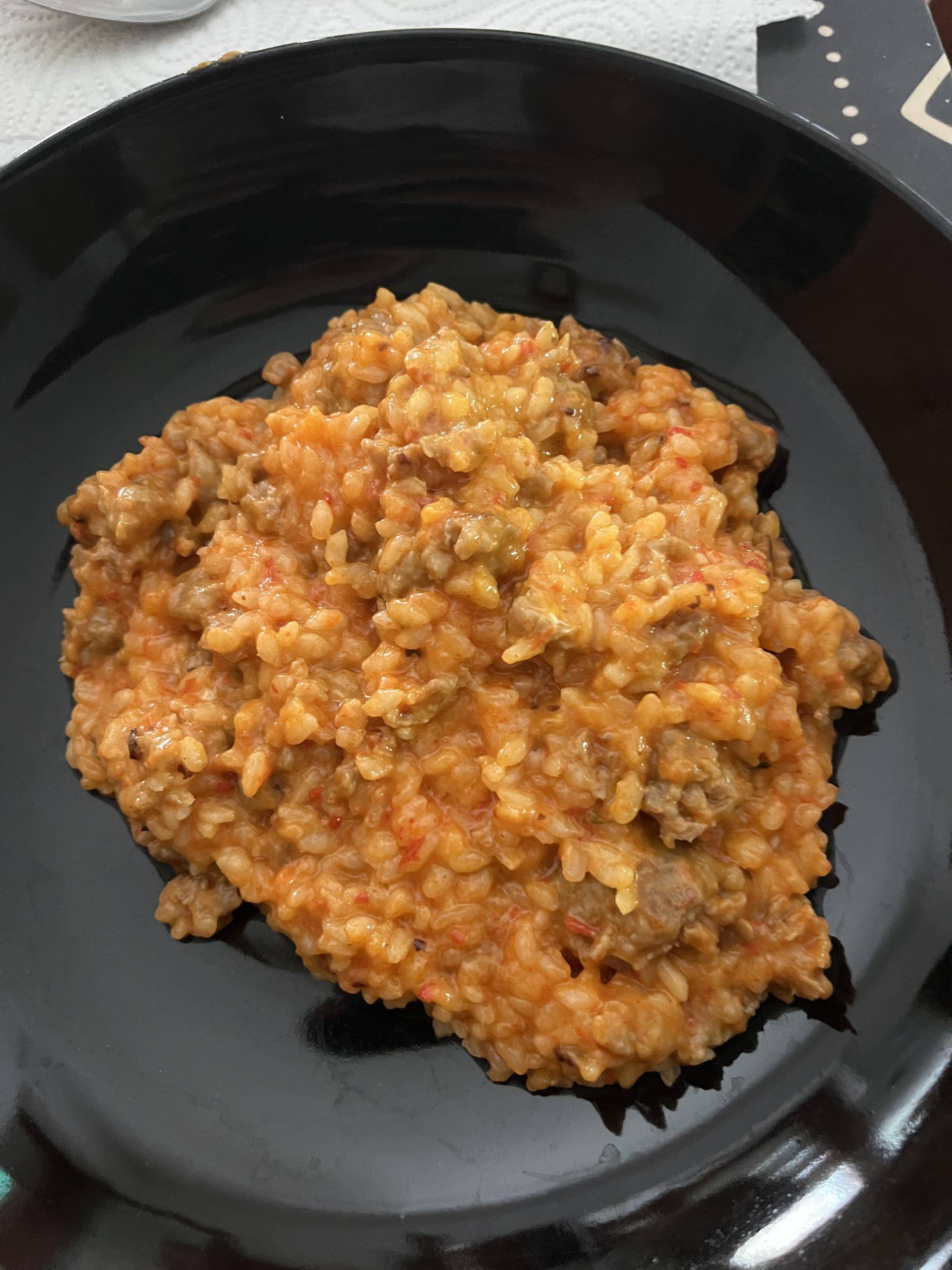 Risotto alla crema di peperoni con salsiccia - Ricette Companion | Moulinex