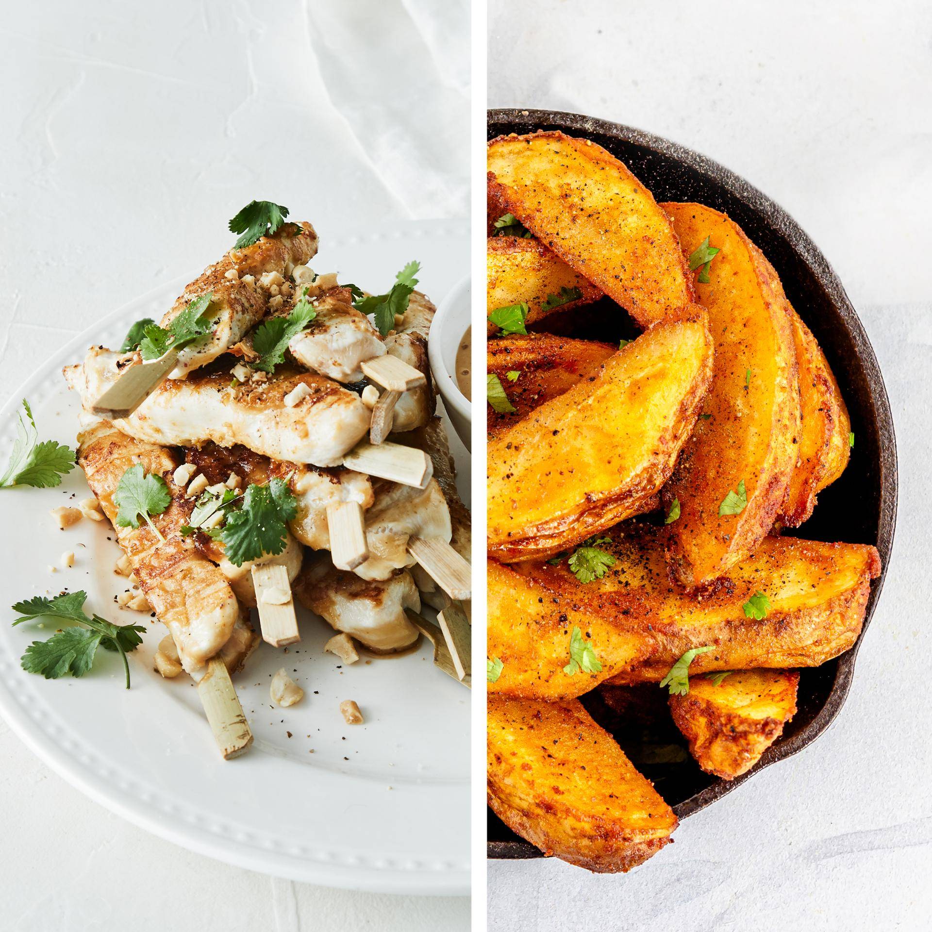Spiedini di pollo e patate dolci - Ricette Multifunction Airfryer Oven Digital | Moulinex