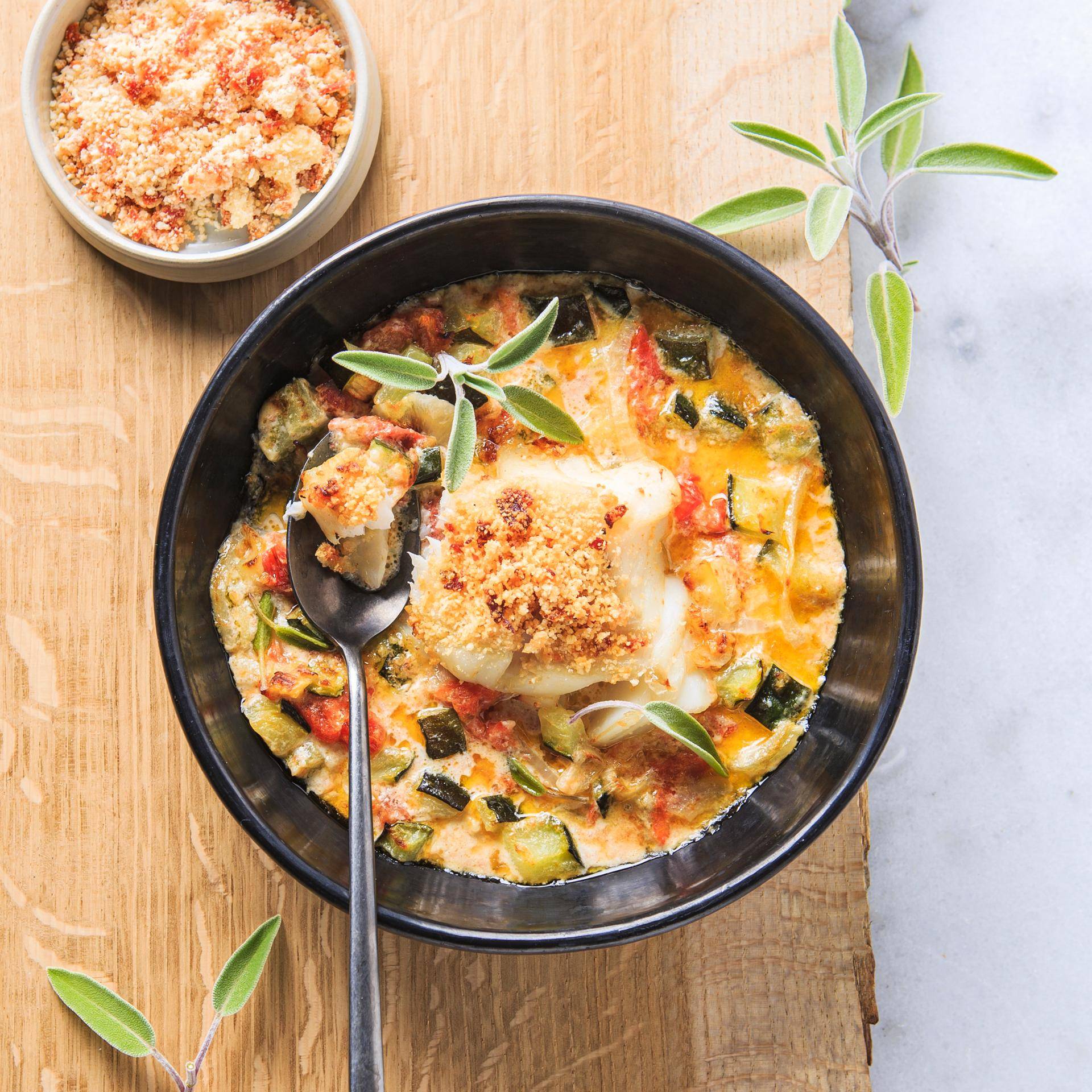 Sbriciolata di Baccalà con Chorizo - Ricette Cookeo Infinity 17in1 | Moulinex