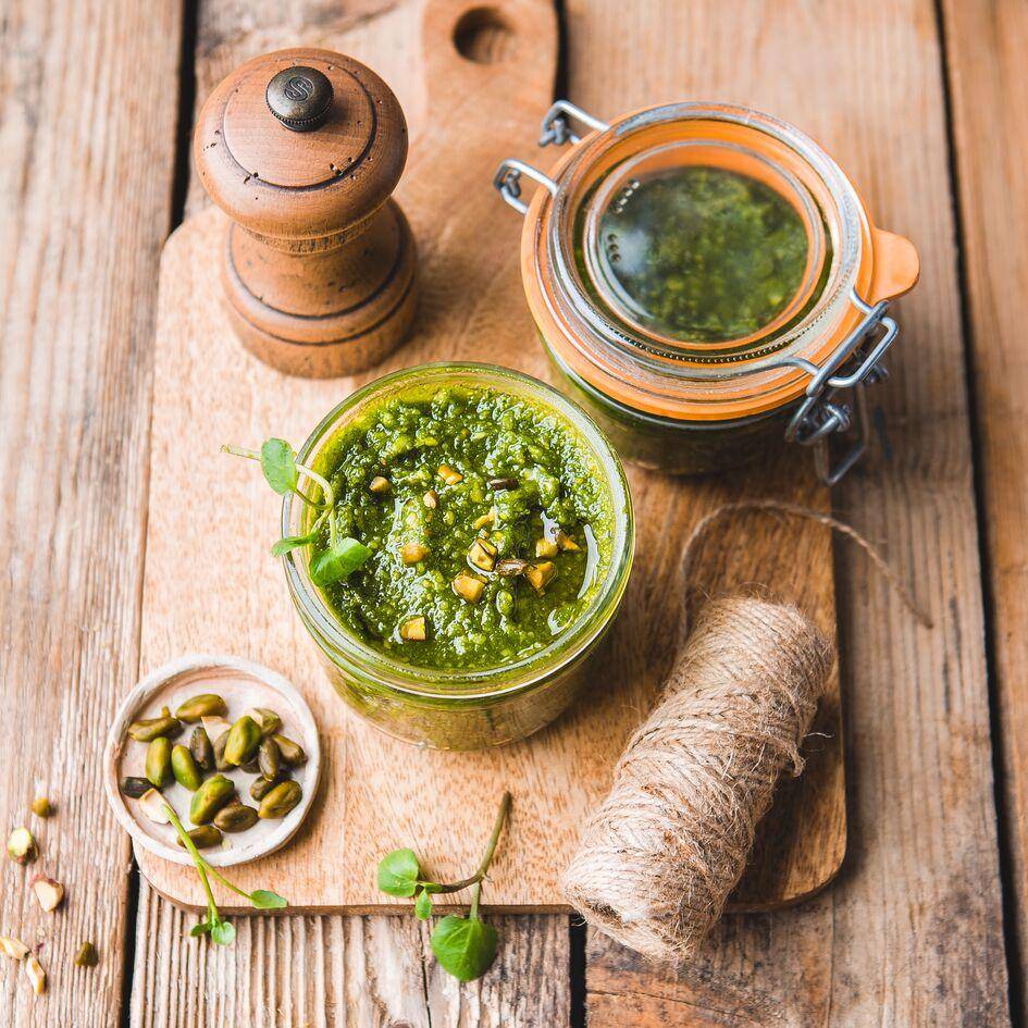 Pesto di crescione e pistacchio - Ricette Perfectmix + | Moulinex