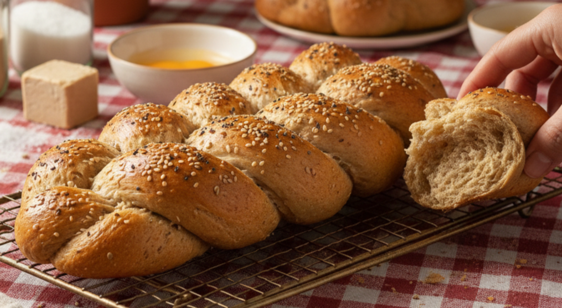 4treccia di pane integrale - Ricette Companion Connect XL | Moulinex