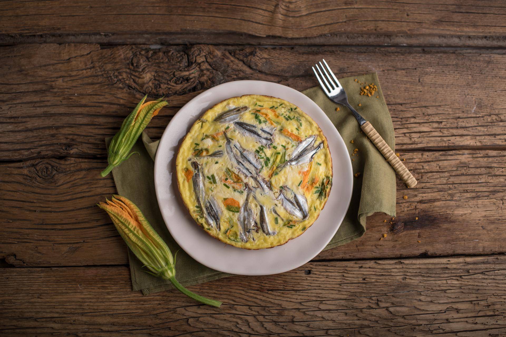 Frittata alici ricotta fiori zucchina - Ricette Cookeo | Moulinex