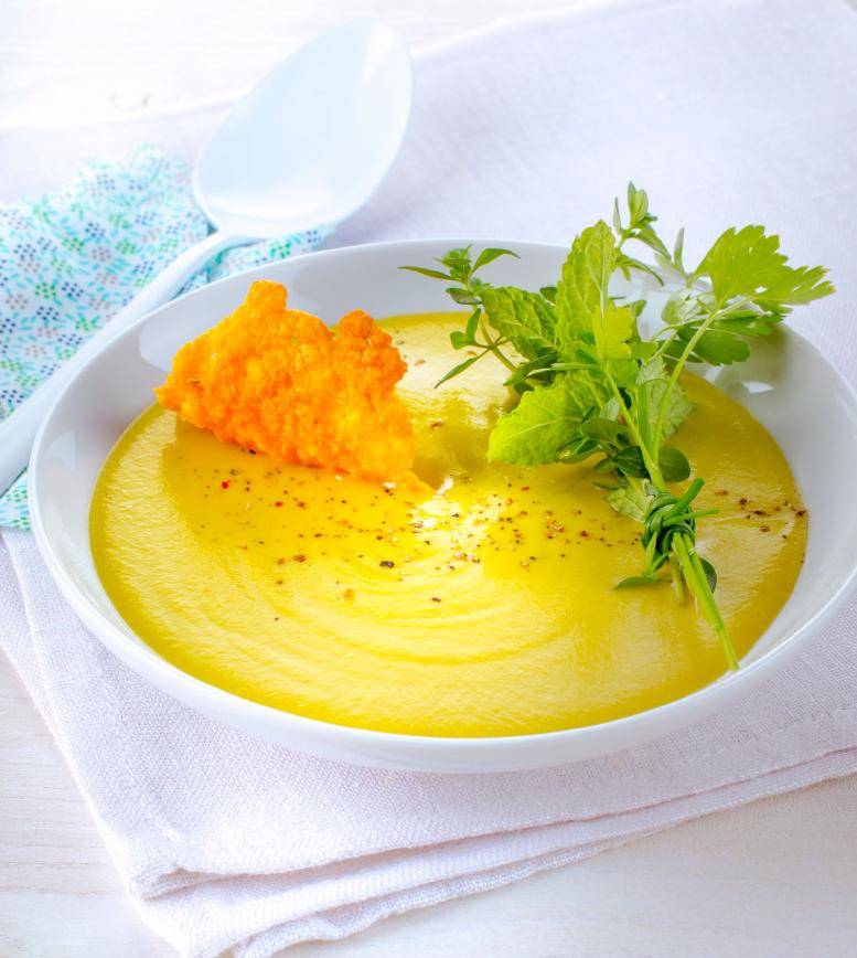 Vellutata di fave con bouquet di erbe - Ricette Companion Connect | Moulinex