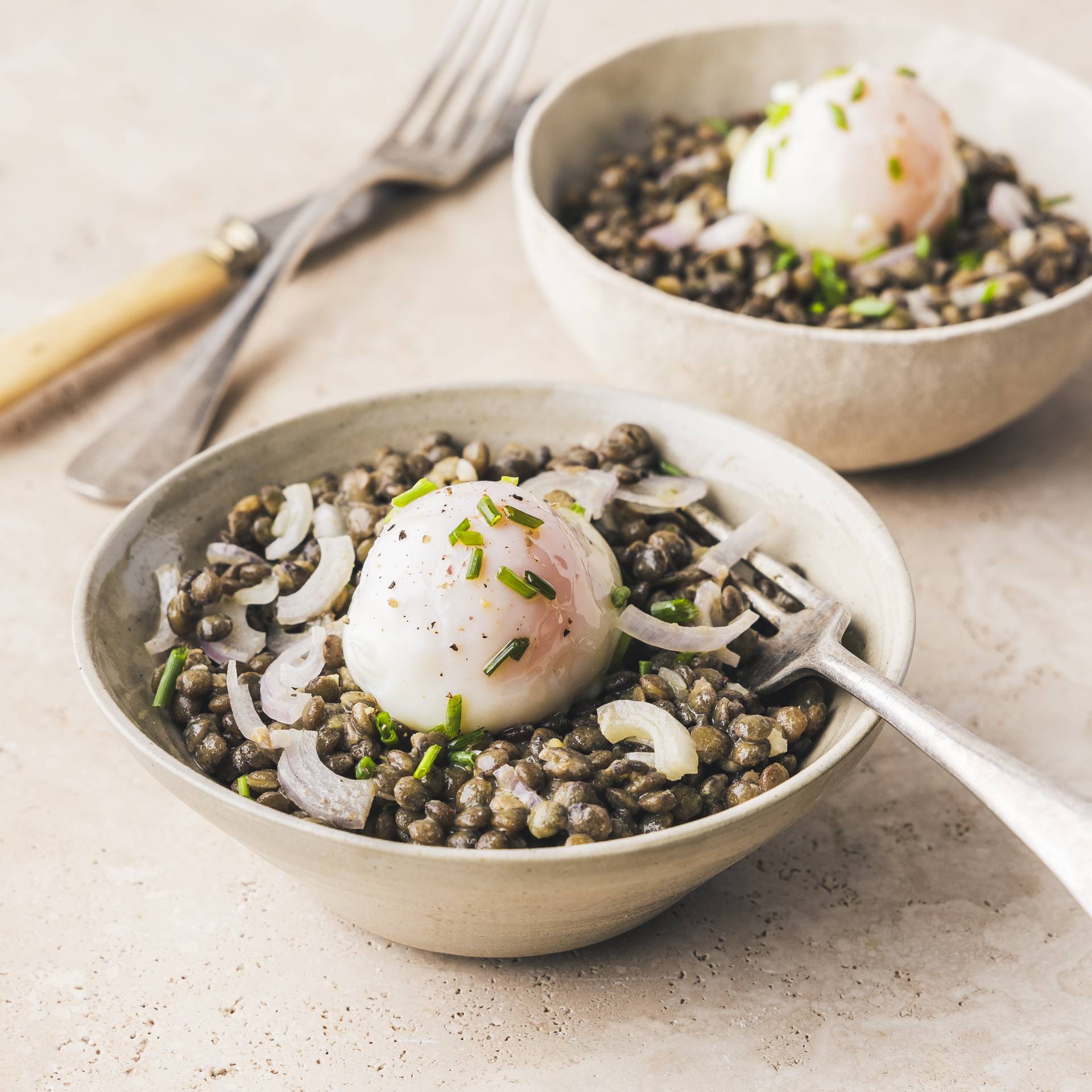 Œuf parfait su insalata di lenticchie - Ricette Cookeo 9in1 | Moulinex