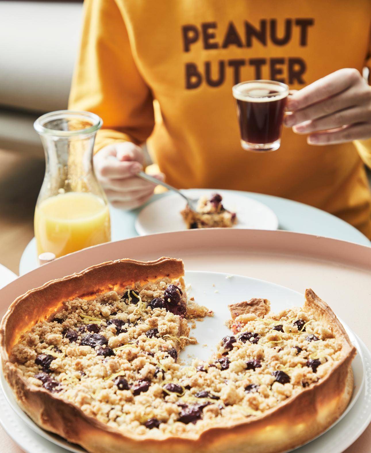 Torta crumble di limoni e amarene - Ricette Easy Fry XL Surface | Moulinex