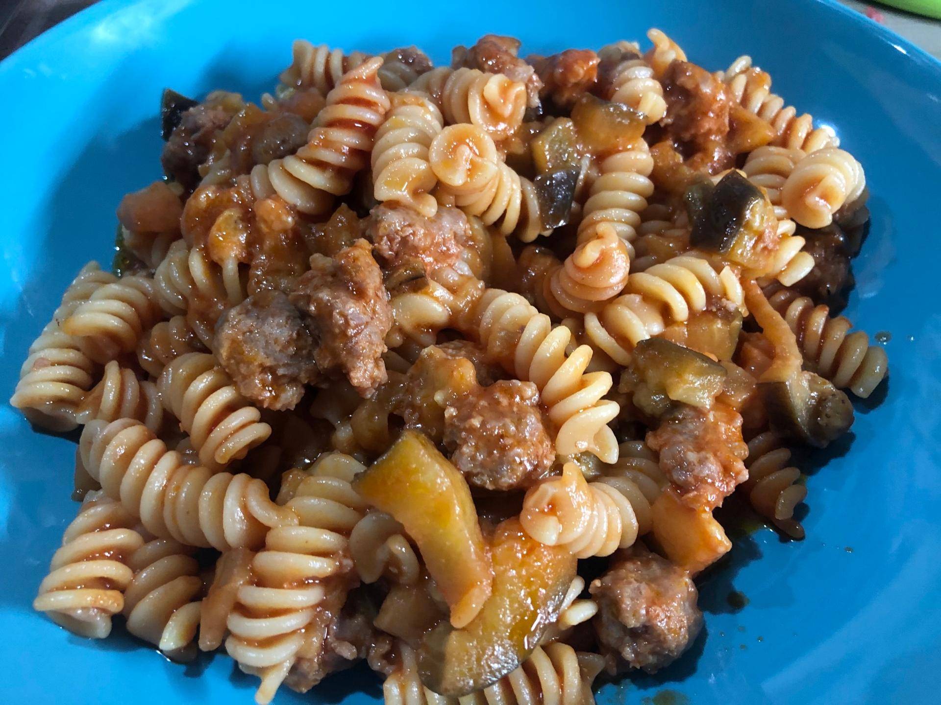 Fusilli salsiccia e melanzane - Ricette Cookeo | Moulinex