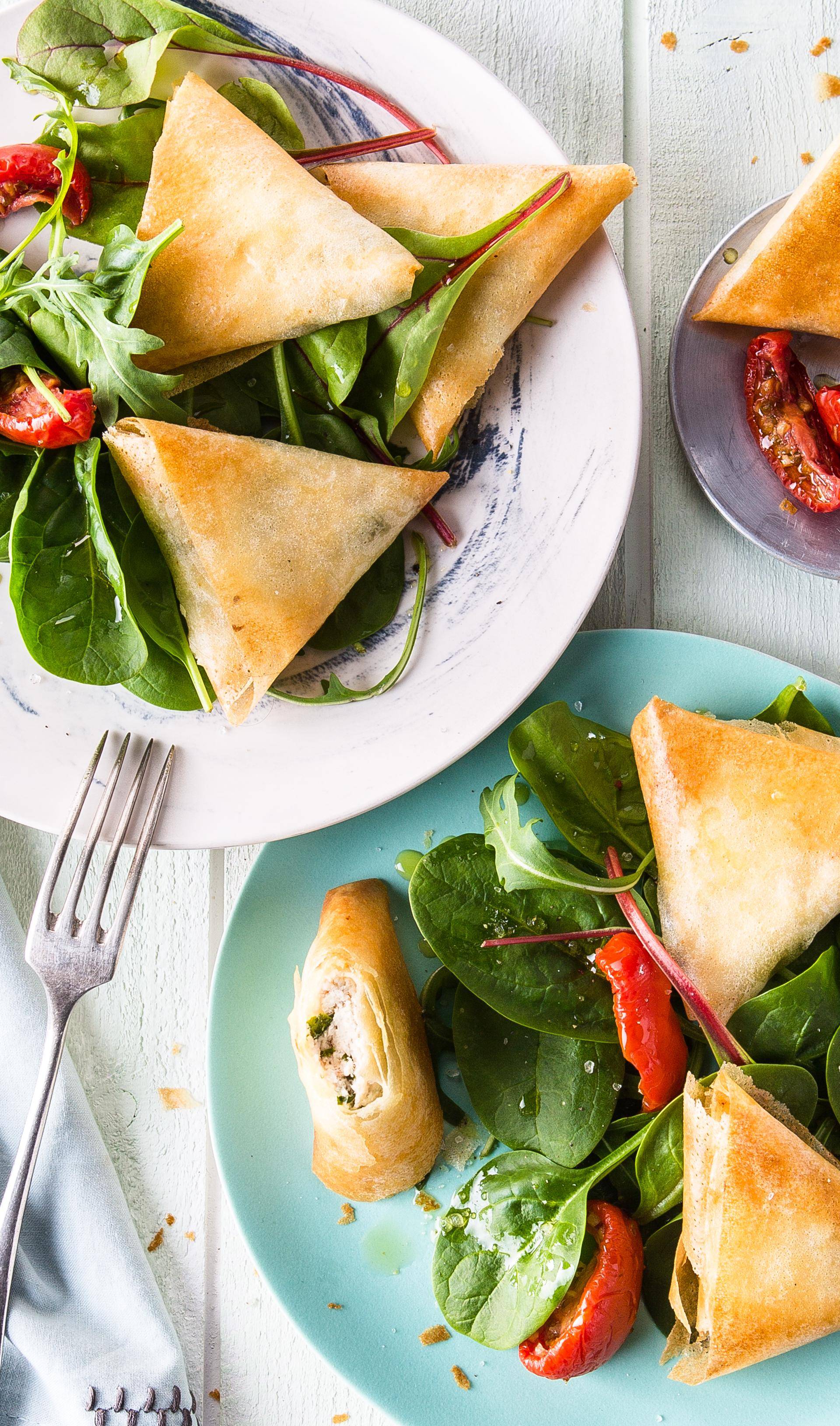 Samosas con mozzarella e pomodori secchi - Ricette Cookeo Infinity 17in1 | Moulinex