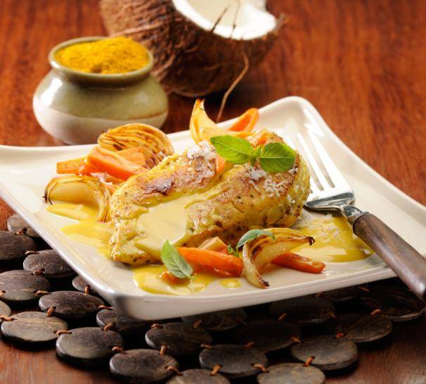 Filetti di pollo al cocco e curry - Ricette Companion Connect XL | Moulinex