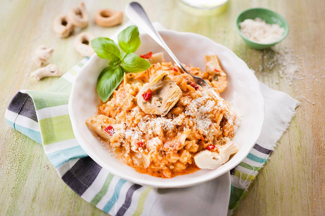 Risotto carciofi e pesto rosso - Ricette Cookeo | Moulinex