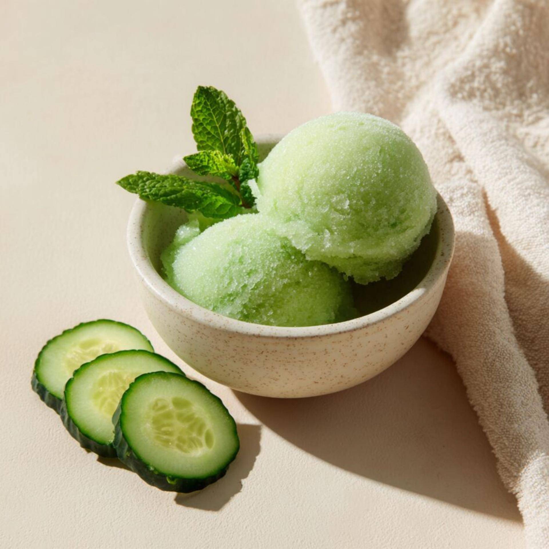 Sorbetto al cetriolo e menta - Ricette Dolci | Moulinex
