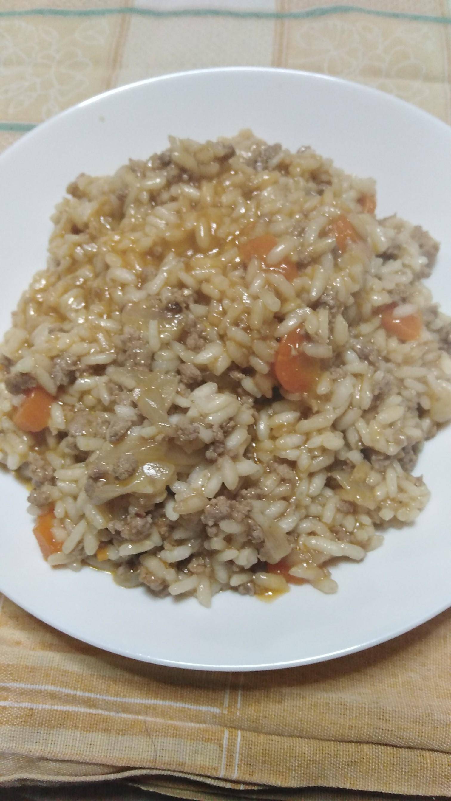Risotto carote e tritato - Ricette Cookeo | Moulinex